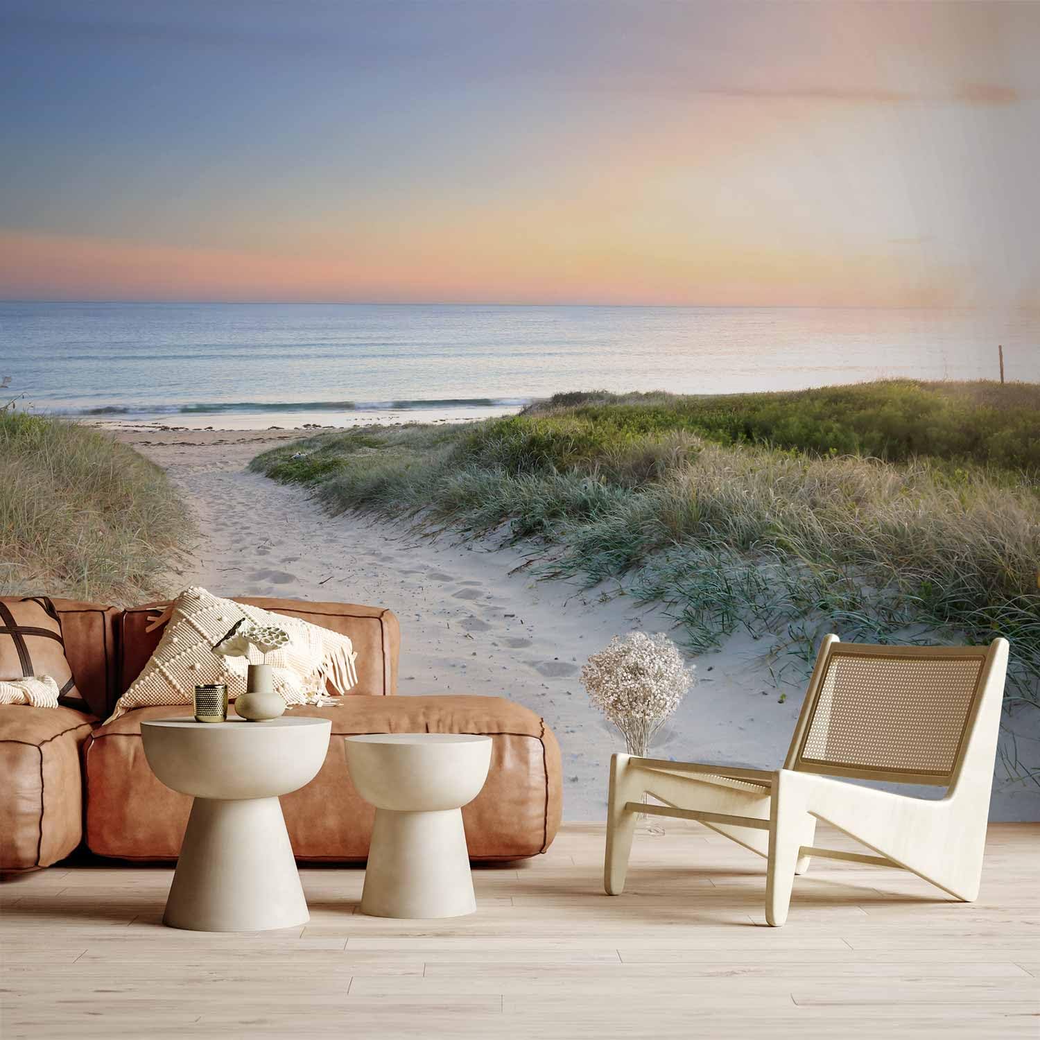 murando - Fototapete Vlies Meer Strand, 400x280 cm, Schlafzimmer, 3D-Effekt | Full HD Druck, 3D-Effekt, lichtbeständige Farben, ideal fürs Wohn- oder Schlafzimmer, schnelle Montage, lichtbeständig, edel