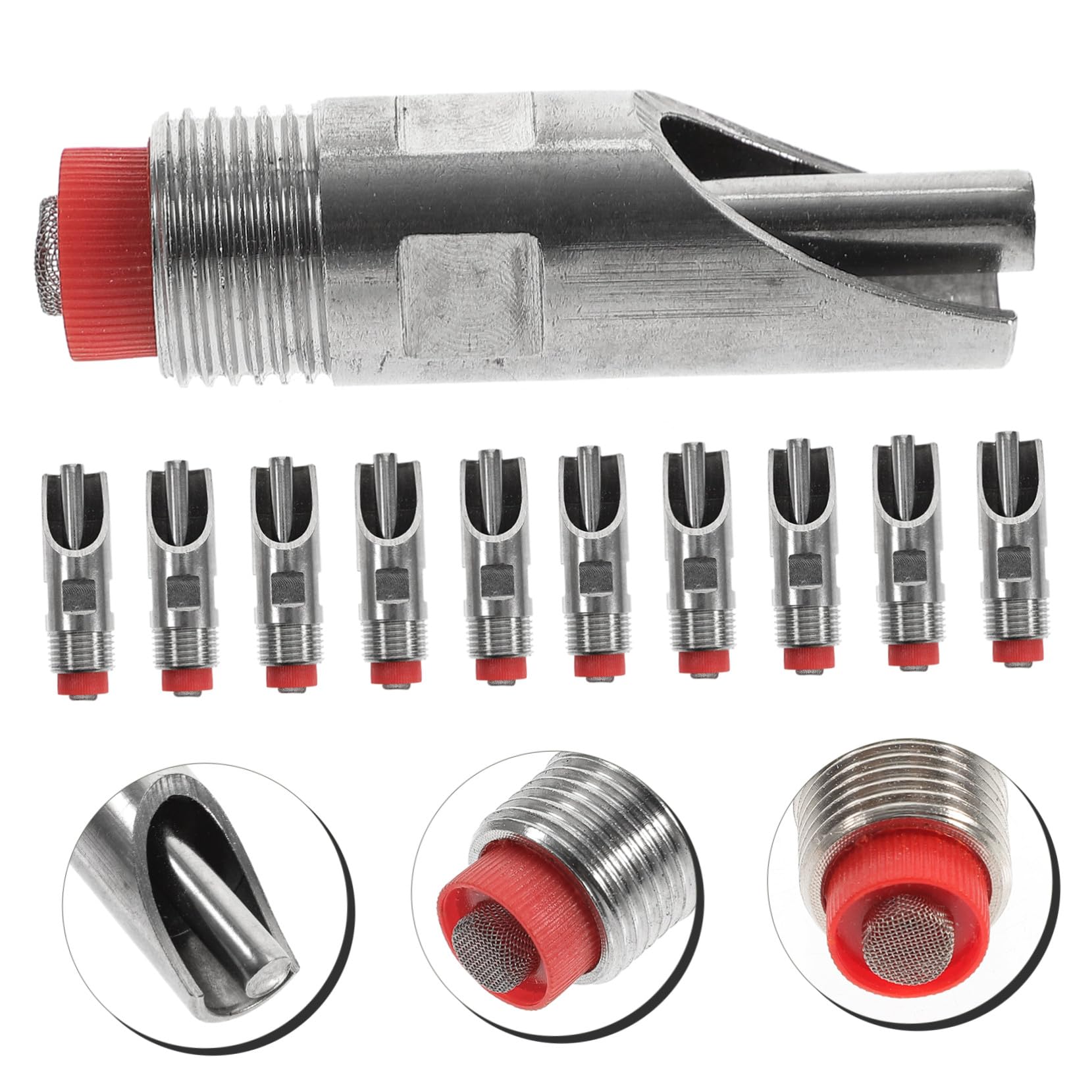 Abbeveratoio Automatico per Suini 10 Pezzi in Acciaio Inox | Polietilene e Abs, Protezione Anti-spruzzo, per Allevamento Ovino e Zootecnico