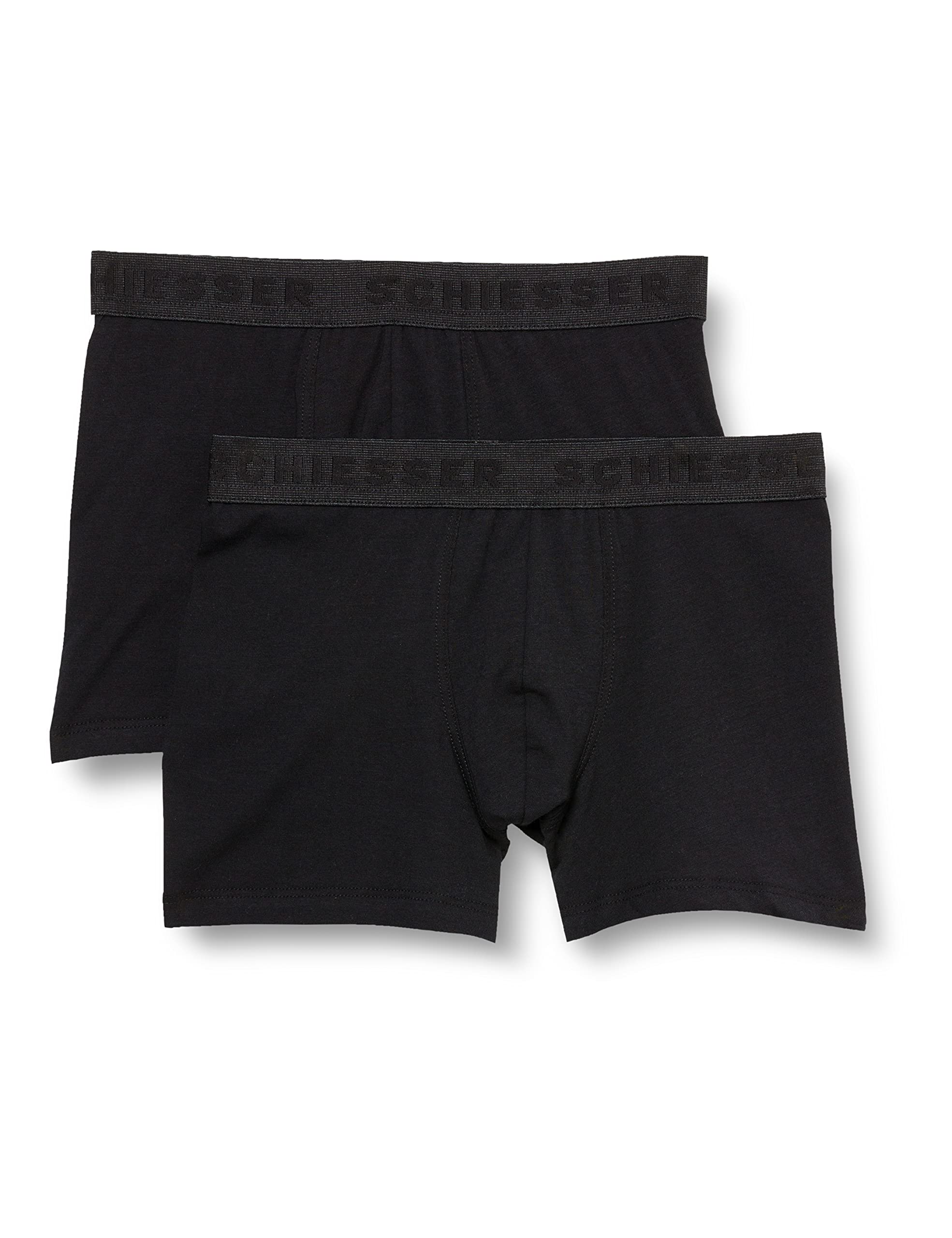 Schiesser Jungen 2 PACK Unterwäsche Boxershorts - 95/5 Organic Bio Baumwolle - Größe 140 bis 176