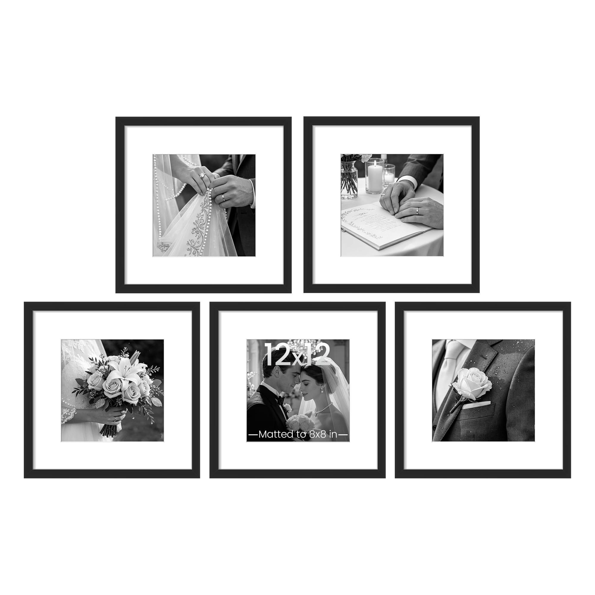 upsimples Black Frames Set of 5