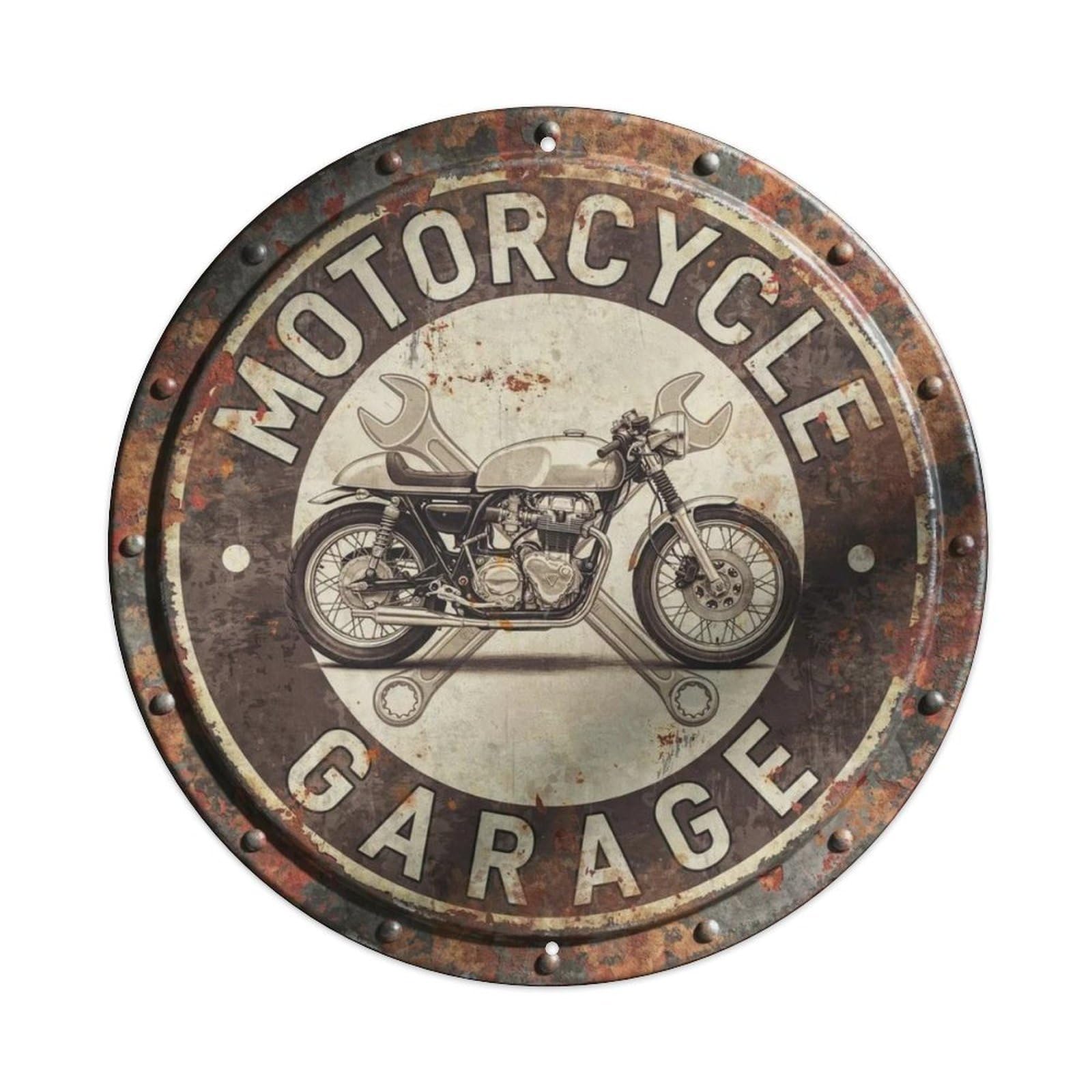 Motorcycle-Garage Metal Tin Sign Plaque