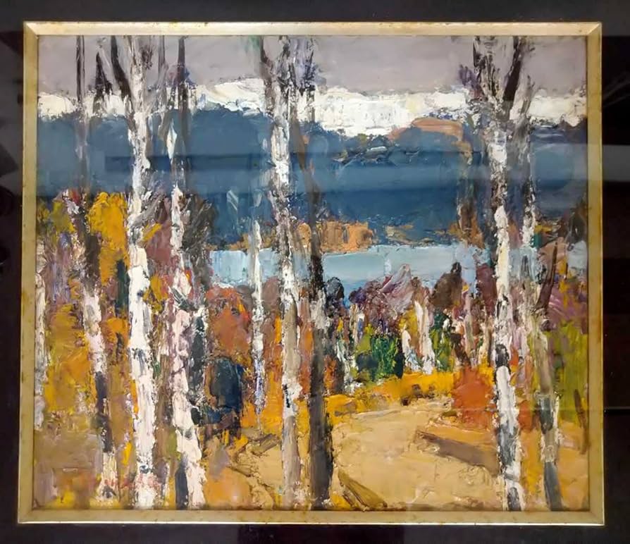 山田茂人 「赤城風景」 油彩 風景画 日展特選画家 a