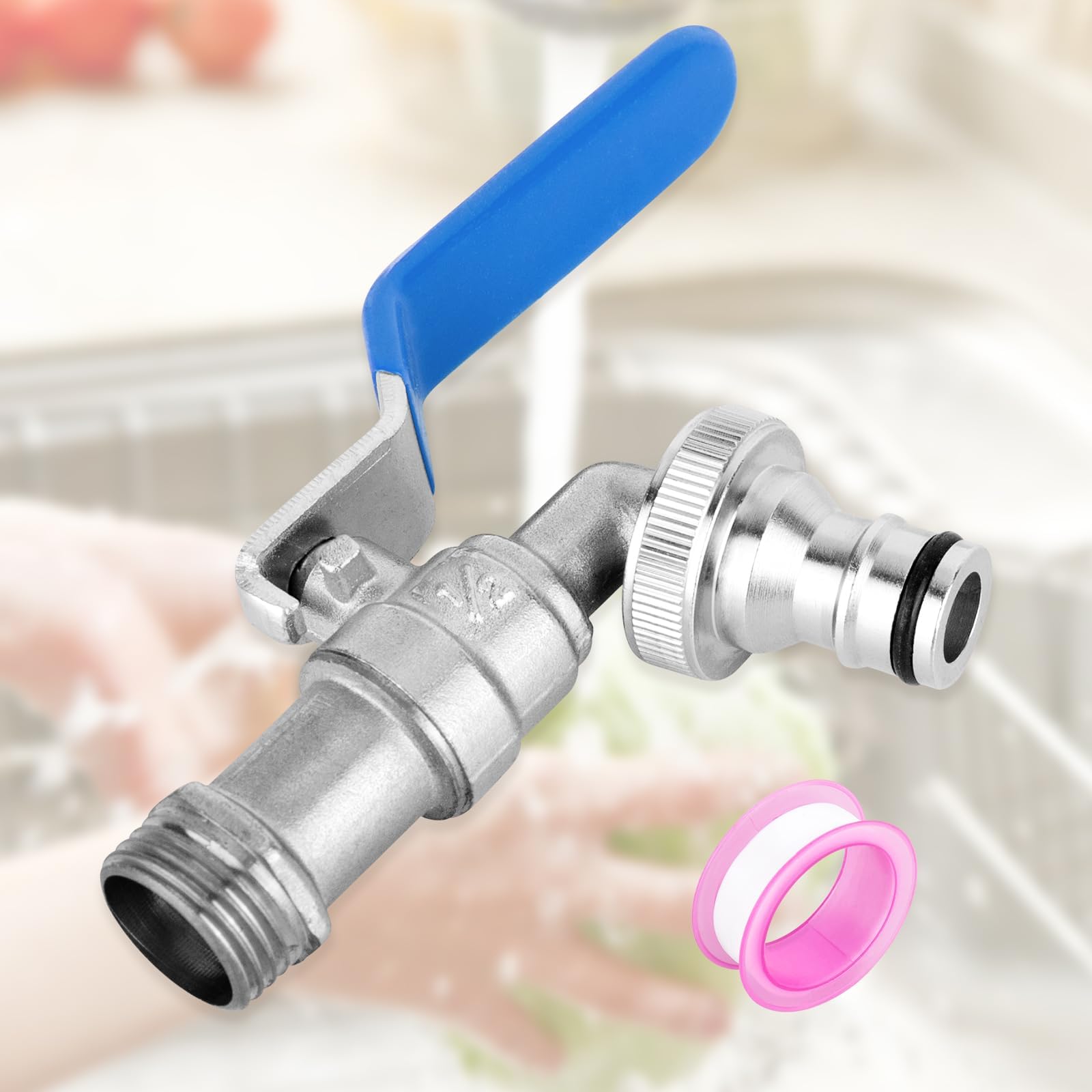 Robinet de jardin 1/2" en laiton antigel anti-rouille anti-goutte avec raccords