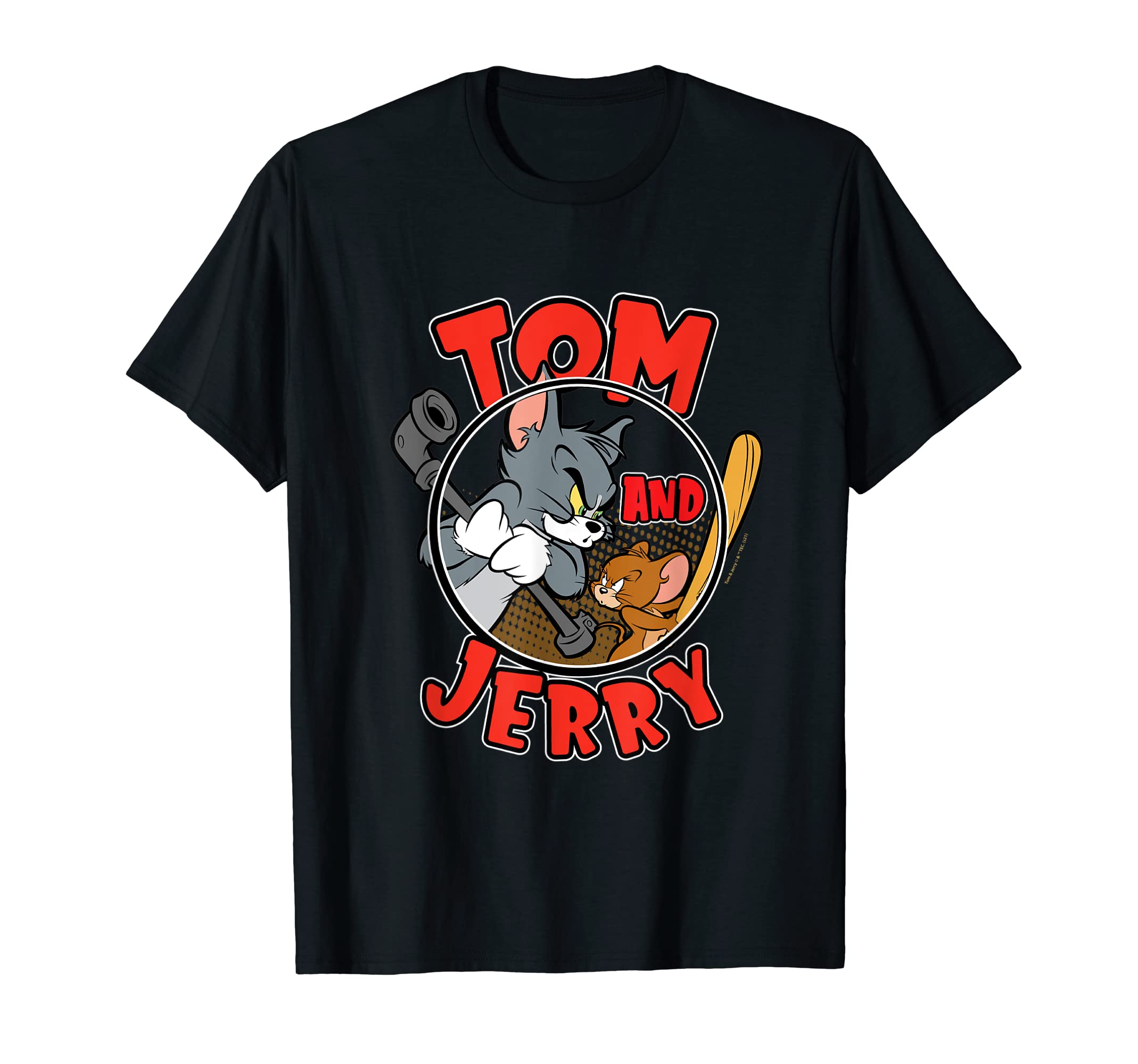 TOM & JERRYTom and Jerry Baseball Bat and Pipe T-Shirt