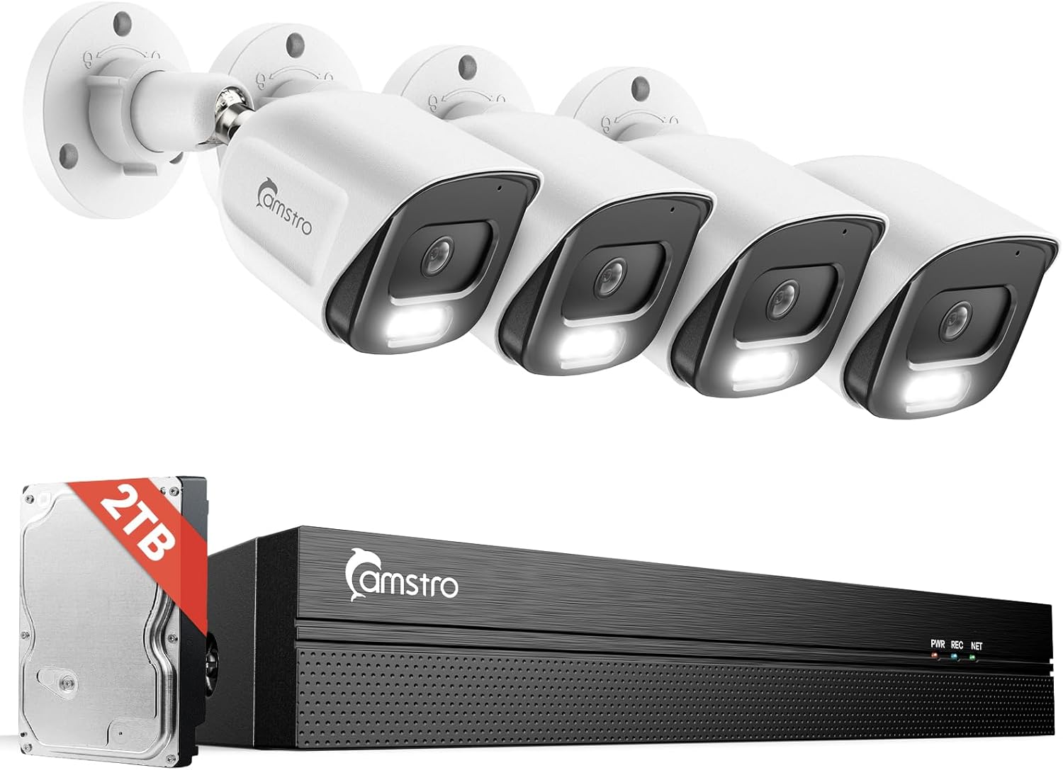 4pcs 5MP Security Camera System Wired POE Cameras with 4K 8CH NVR, 2TB HDD for 24/7 Recording, Human/Vehicle/Pet/Parcel Smart Detection, H.265+, 100ft Night Vision, IP67 Waterproof – White 4pcs 5MP Security Camera System Wired POE Cameras with 4K 8CH NVR, 2TB HDD for 24/7 Recording, Human/Vehicle/Pet/Parcel Smart Detection, H.265+, 100ft Night Vision, IP67 Waterproof – White