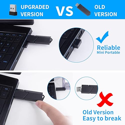 Miniatura 2 de Symcode Escáner de código de barras inalámbrico Versátil 2 en 1 (2.4 GHz inalámbrico+USB 2.0 con cable) Escáner de código de barras láser automático