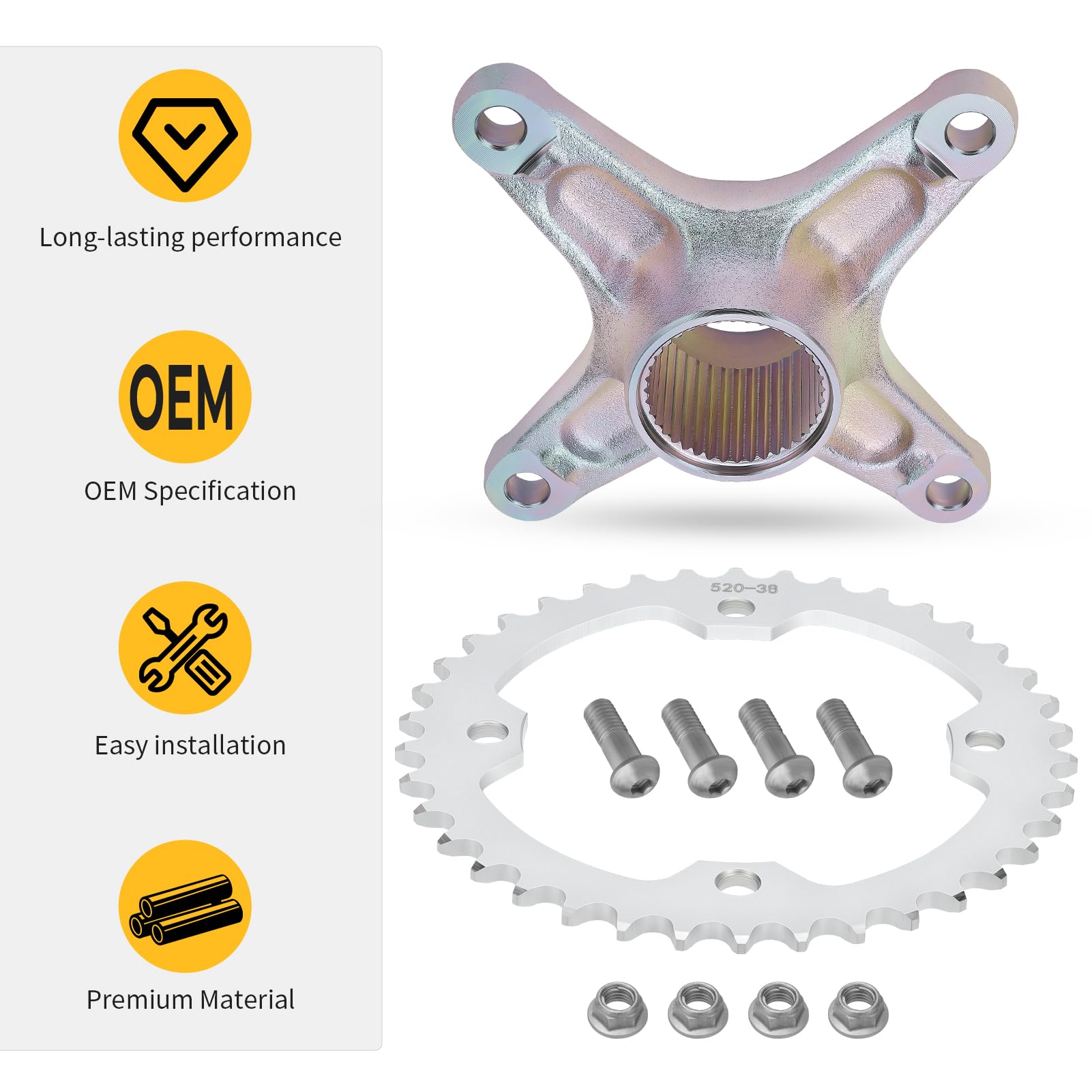 Amazon.com: M MATI Rear Axle Sprocket & Mount Hub Collar Holder