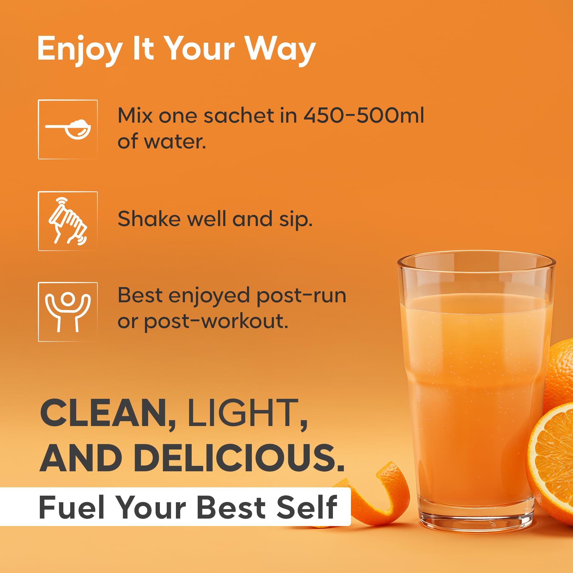 Foodstrong 10K Isotonic Electrolyte Mix – Zero Sugar Hydration | 1000mg Sodium, 200mg Potassium, 60mg Magnesium | Electrolyte Drink Mix – Orange Flavour – 8g Sachet, Pack of 12 - Image 9 thumbnail