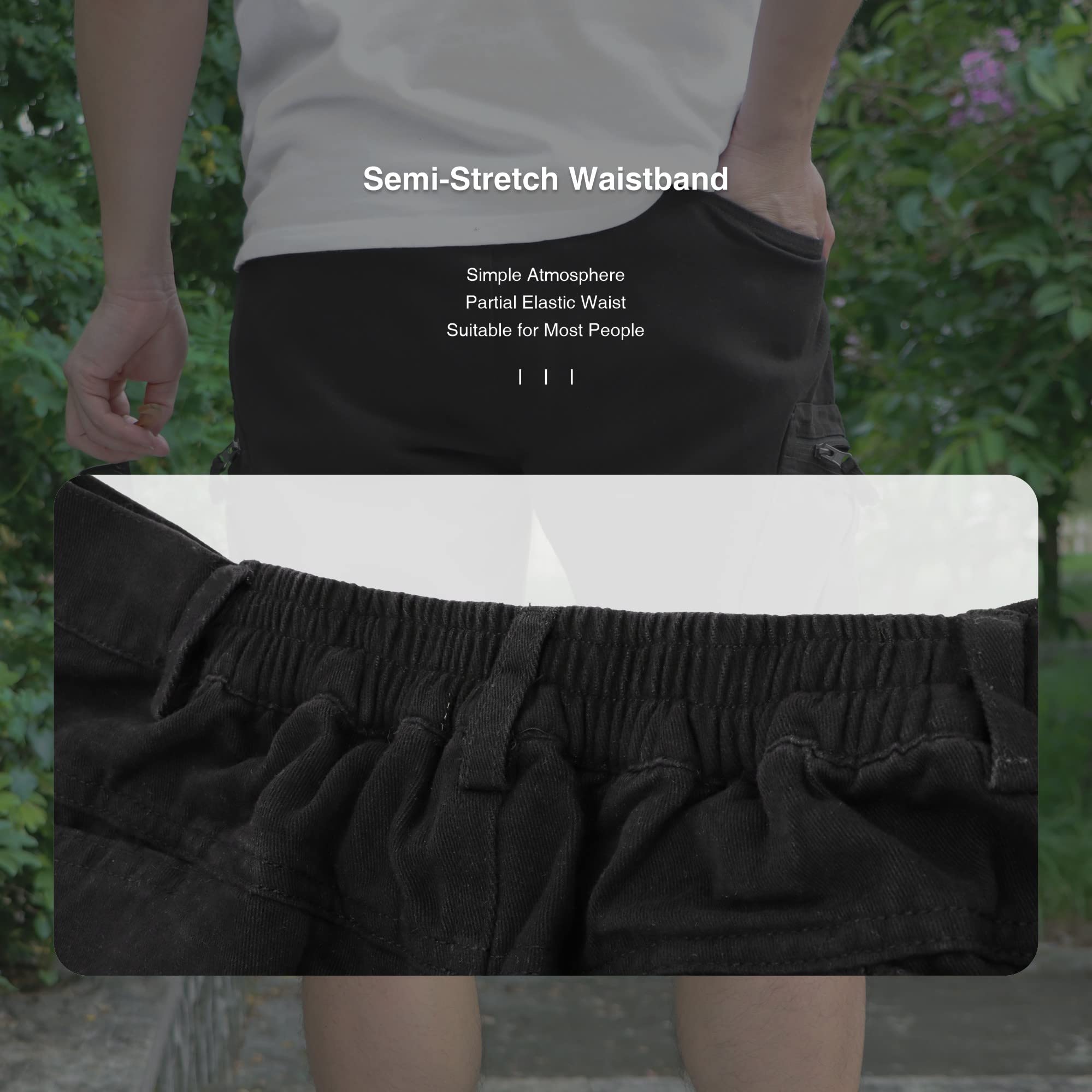 LY4U Pantaloncini Cargo da Uomo Pantaloncini da Combattimento Mimetici Casual in Cotone con Tasche Multiple, Verde S