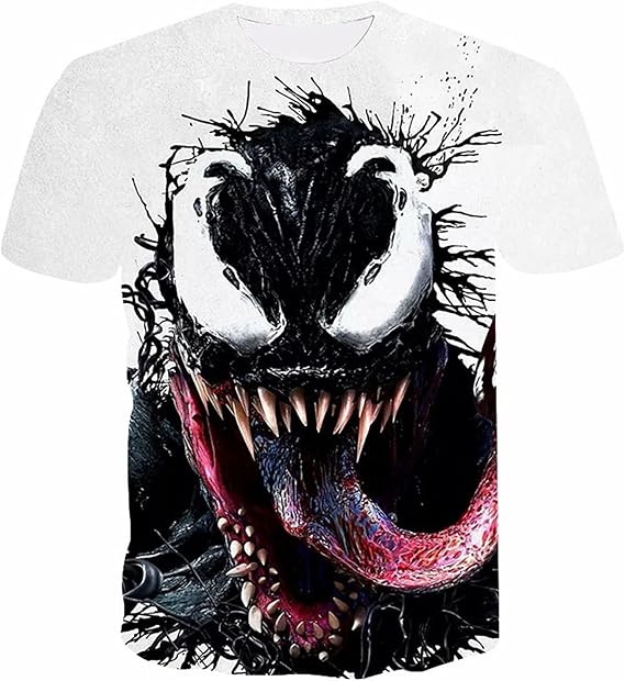 Amazon ヴェノム Venom2ｔシャツ 毒液 3dプリント丸首 半袖 ｔシャツ オシャレ 映画 春夏秋 ファッション かっこいい キャラクター プレゼント 男女兼用 Tシャツ カットソー 通販