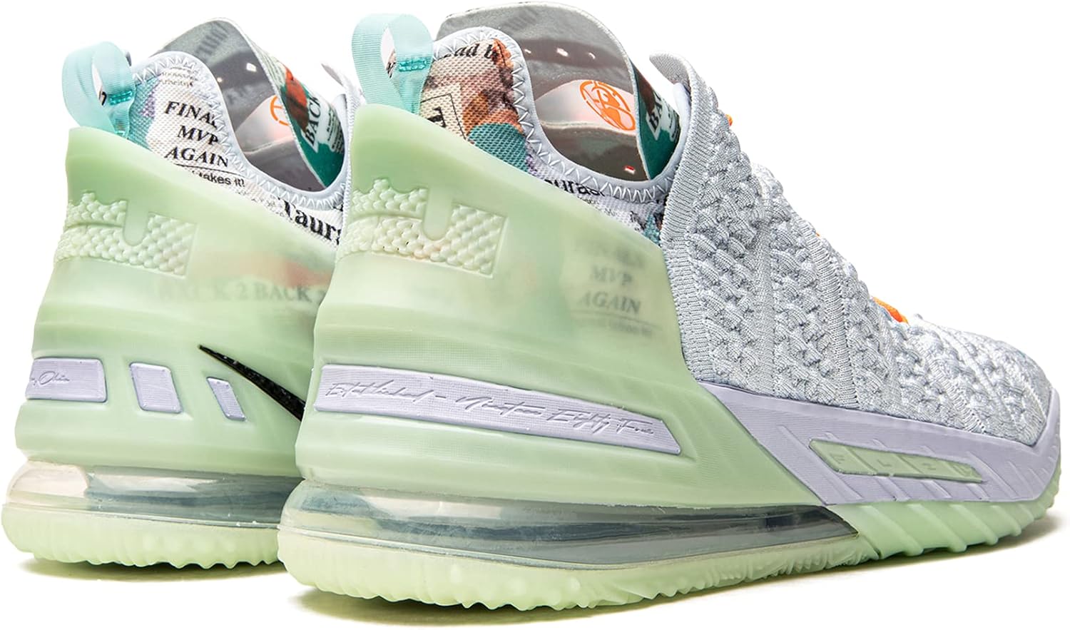 Nike Men's Diana Taurasi Goat Vision Lebron 18 Basketball Shoes, Blue Tint/Ghost/Total Orange/Dynamic Turquoise, 9.5