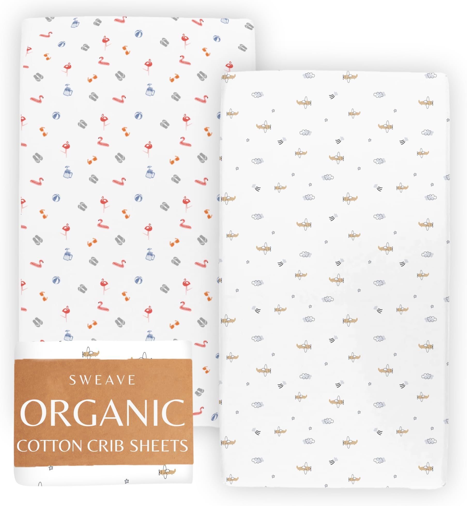 Organic Cotton Fitted Crib Sheets 100 GOTS Certified