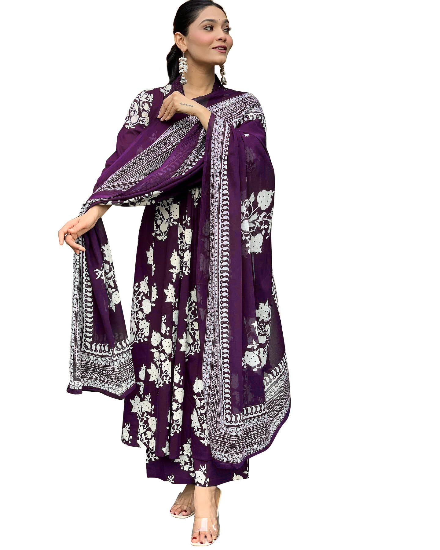 Toochki Salwar Suit With Dupatta For Women | Anarkali Salwar Suit With Dupatta For Women | Kurta Set With Dupatta| Embroidered Work Salwar Suit | Ethnic Wear Salwar Suit | Three Piece Kurta Set