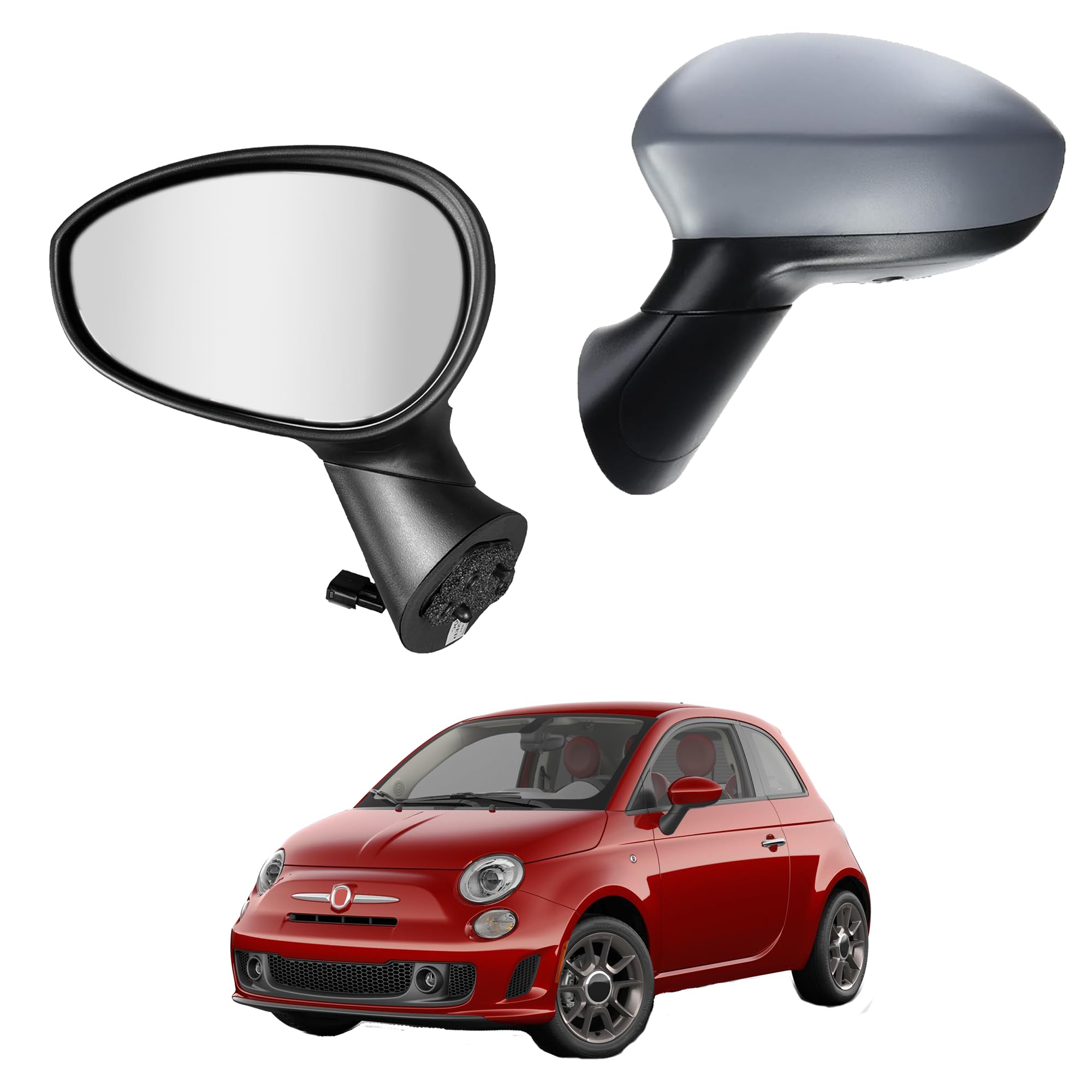 Specchietto retrovisore per Fiat 500 2007> esterno lato sinistro, Oem 735452180, 735456807