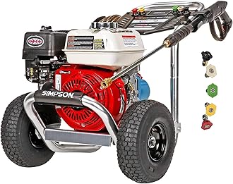 Simpson Cleaning 3400 PSI Gas Pressure Washer, 2.5 GPM Power Washer for Commercial Use, Honda GX200 Engine, 25-Foot Hose, Aluminum Series, 49-State (ALH3228-S)