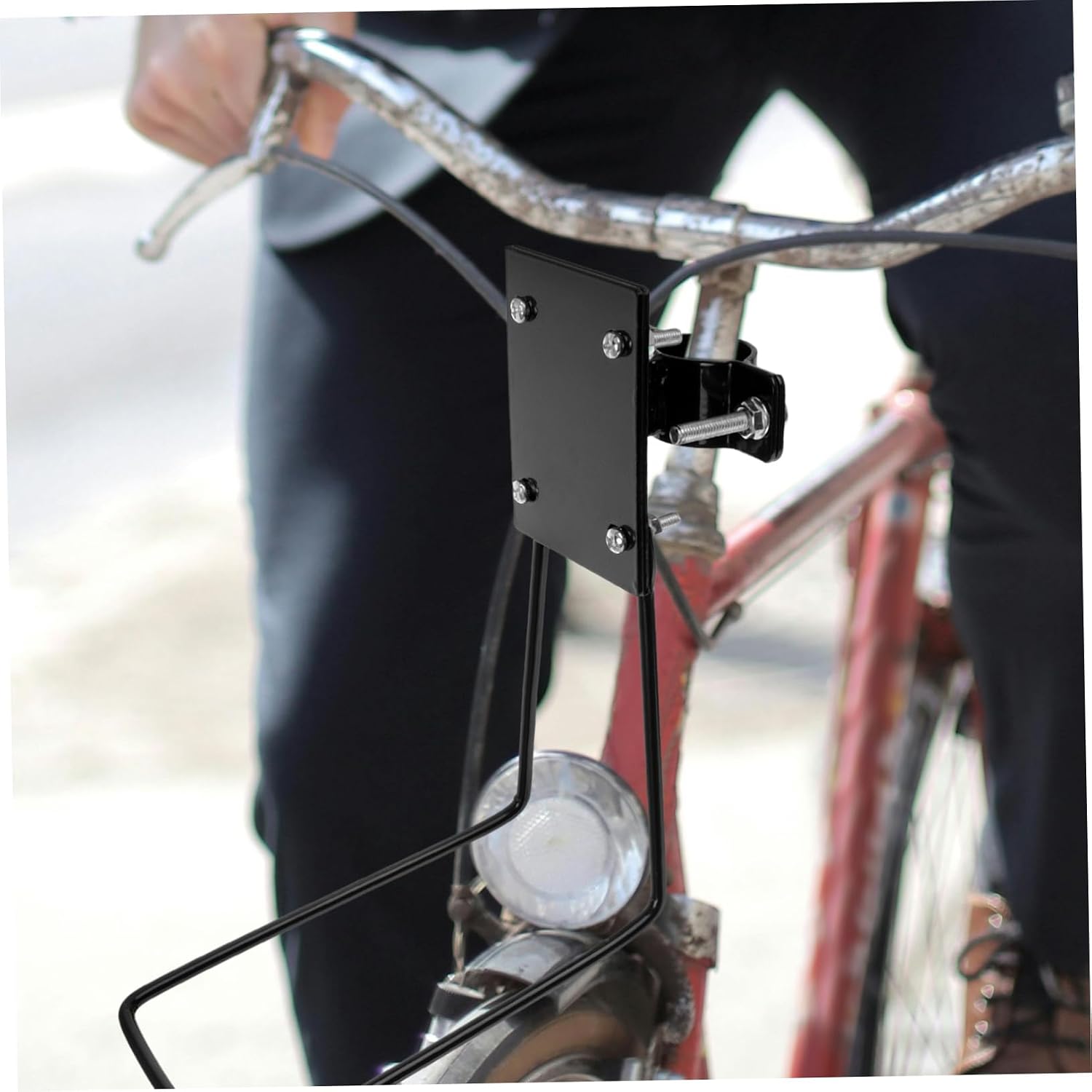 Bike Front Cargo Rack Iron Bracket Front Basket for Bicycle Easy Install Bike Accessory