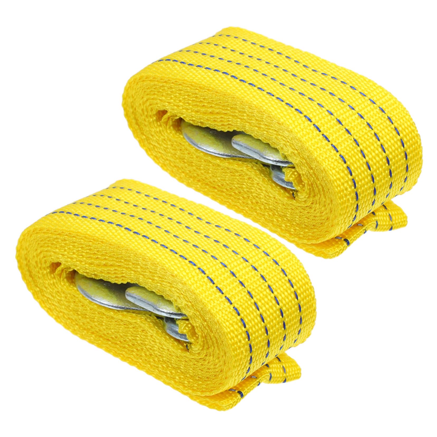 PRETYZOOM 2pcs Heavy Duty Tow Straps with Hooks for Trucks Enhanced Towing Capability Compact and Portable Reliable Performance Exceptional Durability for Vehicles and Emergency Situations