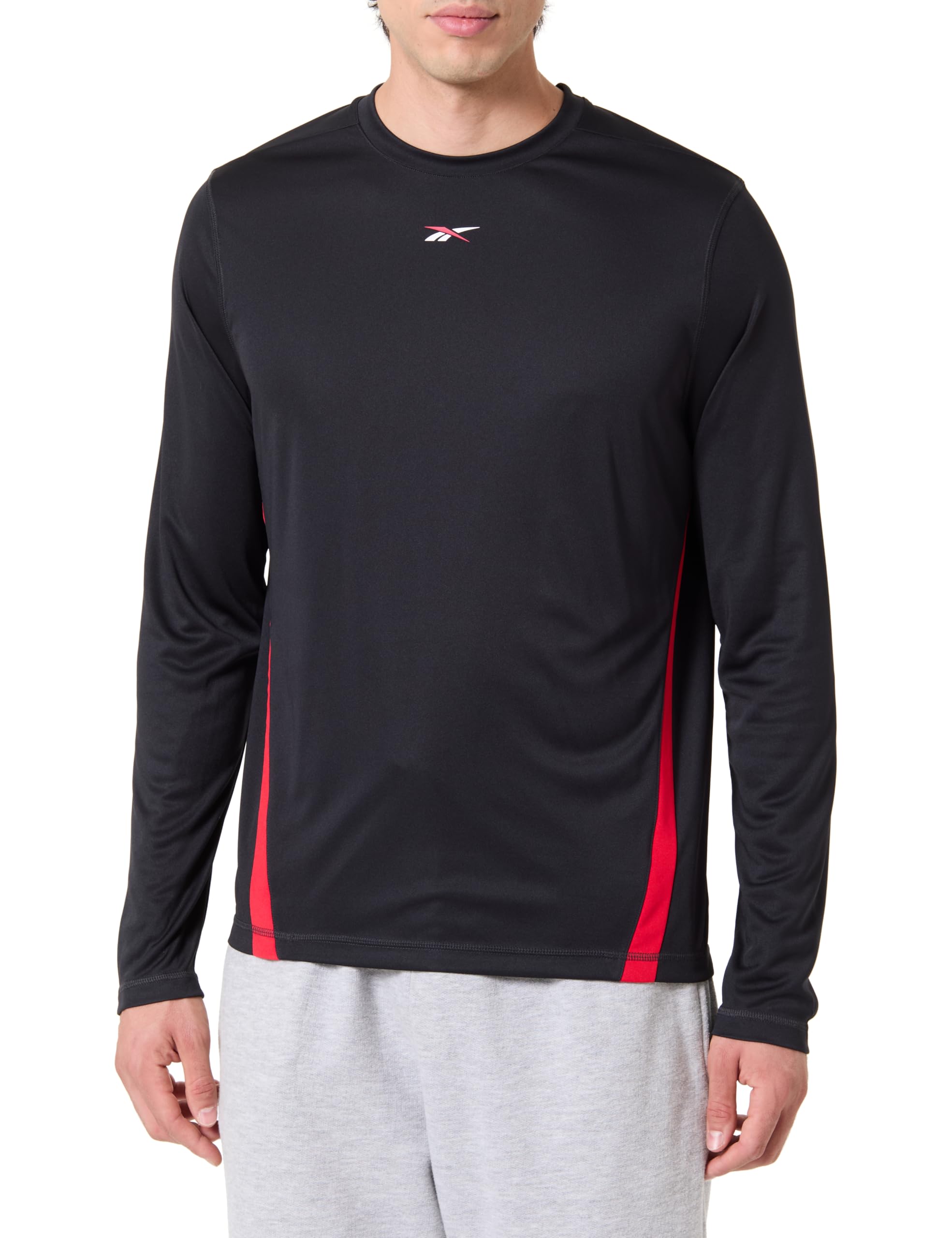 Camiseta Reebok ID Train Energy LS para hombre en color gris para entrenamiento diario 5