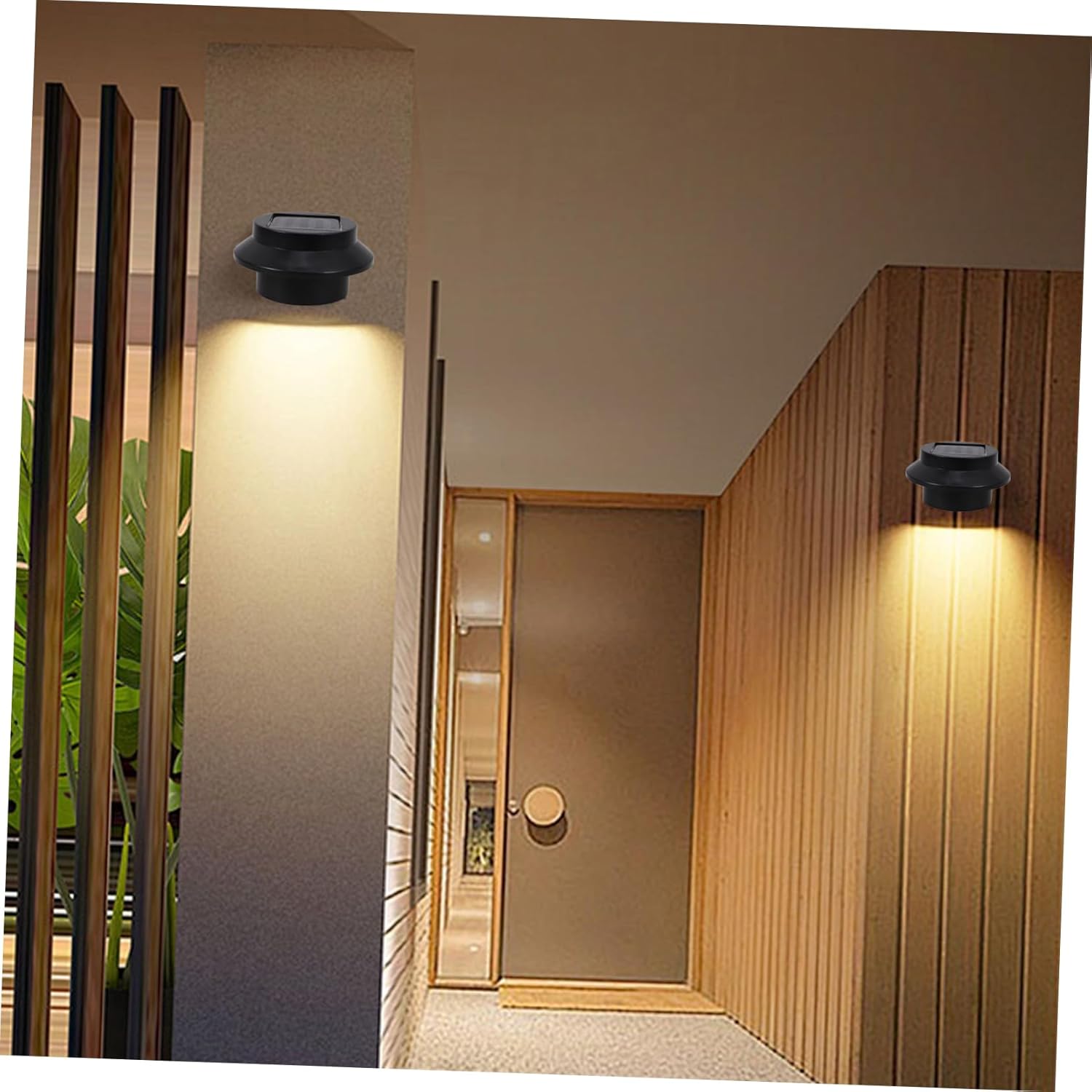 Homoyoyo 6pcs Solar Fence Lamp LED Under Light for Outdoor Use Waterproof Garden Lighting Energy Efficient Solar Lights Easy Installation for Patios and Yard