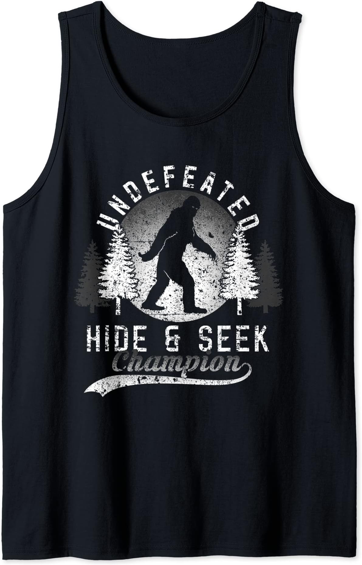 Vintage And Retro StoreLimited Edition of Bigfoot Undefeated Hide & Seek Sasquatch Tank Top