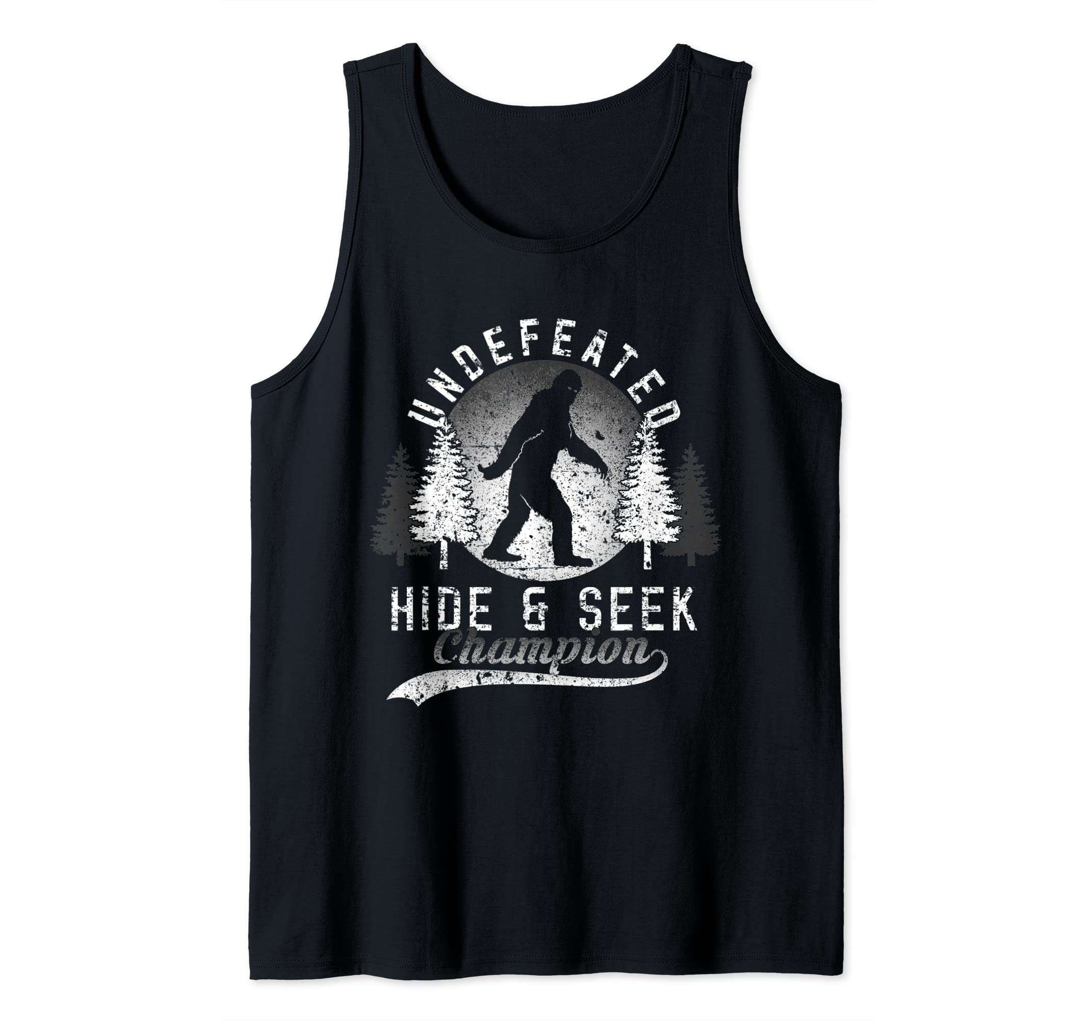 Vintage And Retro StoreLimited Edition of Bigfoot Undefeated Hide & Seek Sasquatch Tank Top