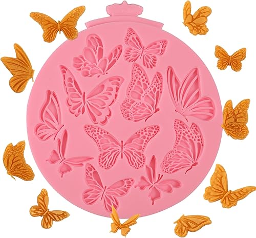 1 molde de mariposa para fondant, moldes de silicona para chocolate con insectos de animales lindos para decoración de pasteles de boda, decoración