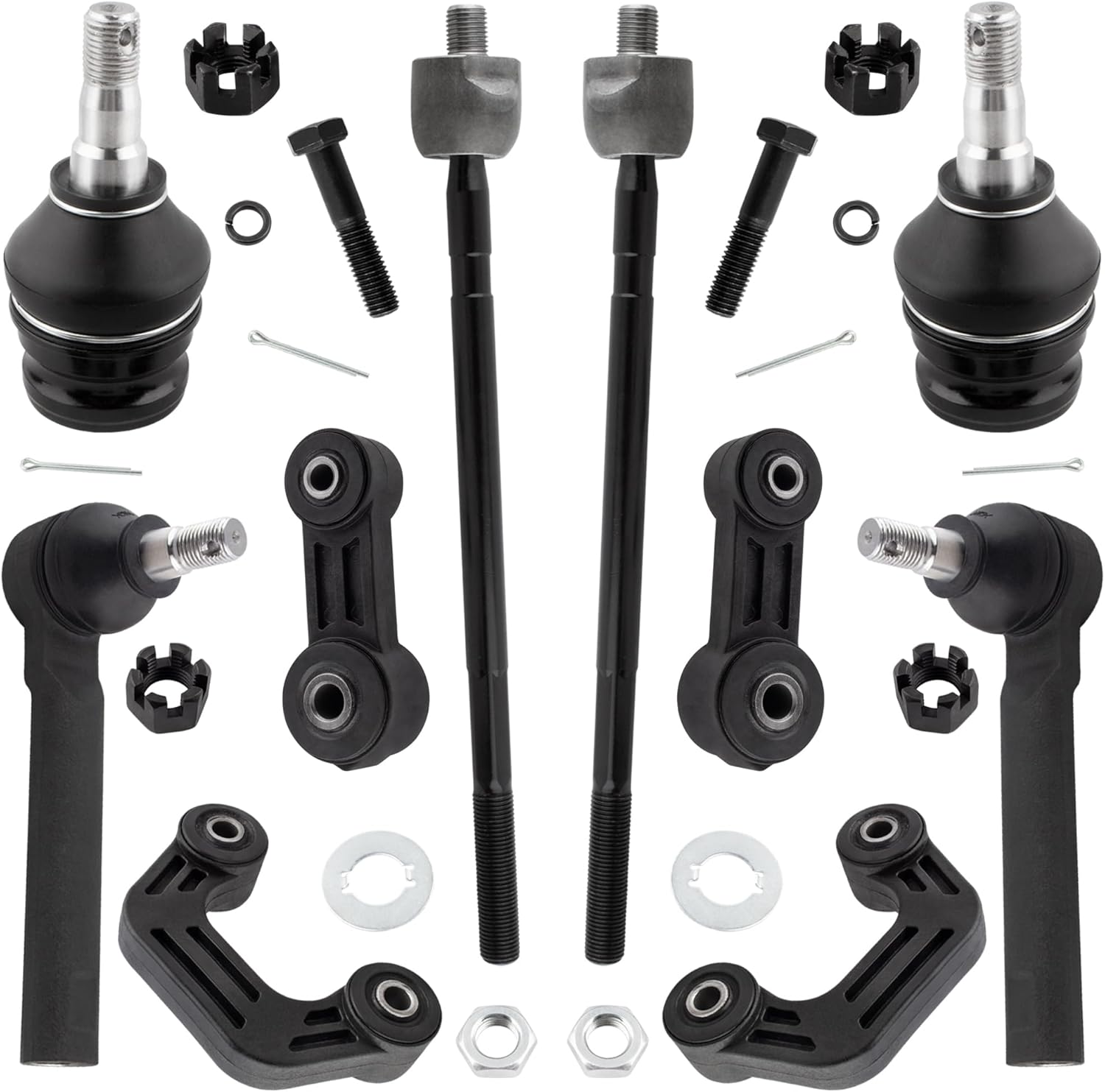 10pcs Front Inner & Outer Tie Rod End Lower Ball Joint Front Rear Sway Bar Suspension Kit Driver & Passenger Side For Subaru Impreza 2002 2003 2004 K9513 K80693 K80875 ES3712 EV800361