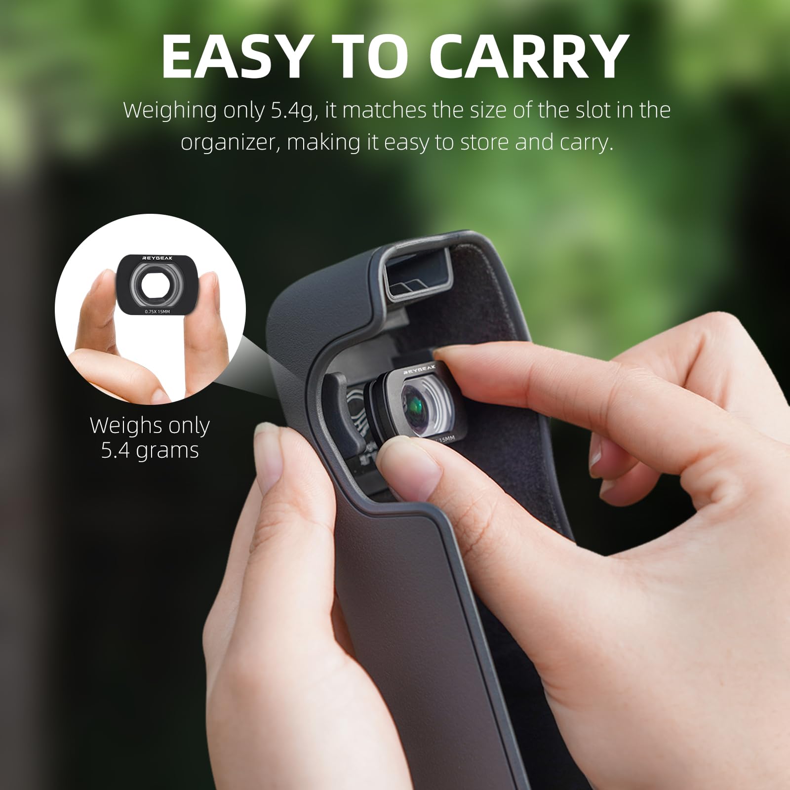 REYGEAK Obiektyw szerokokątny kompatybilny z Osmo Pocket 3, magnetyczna soczewka designerska do DJI Osmo Pocket 3