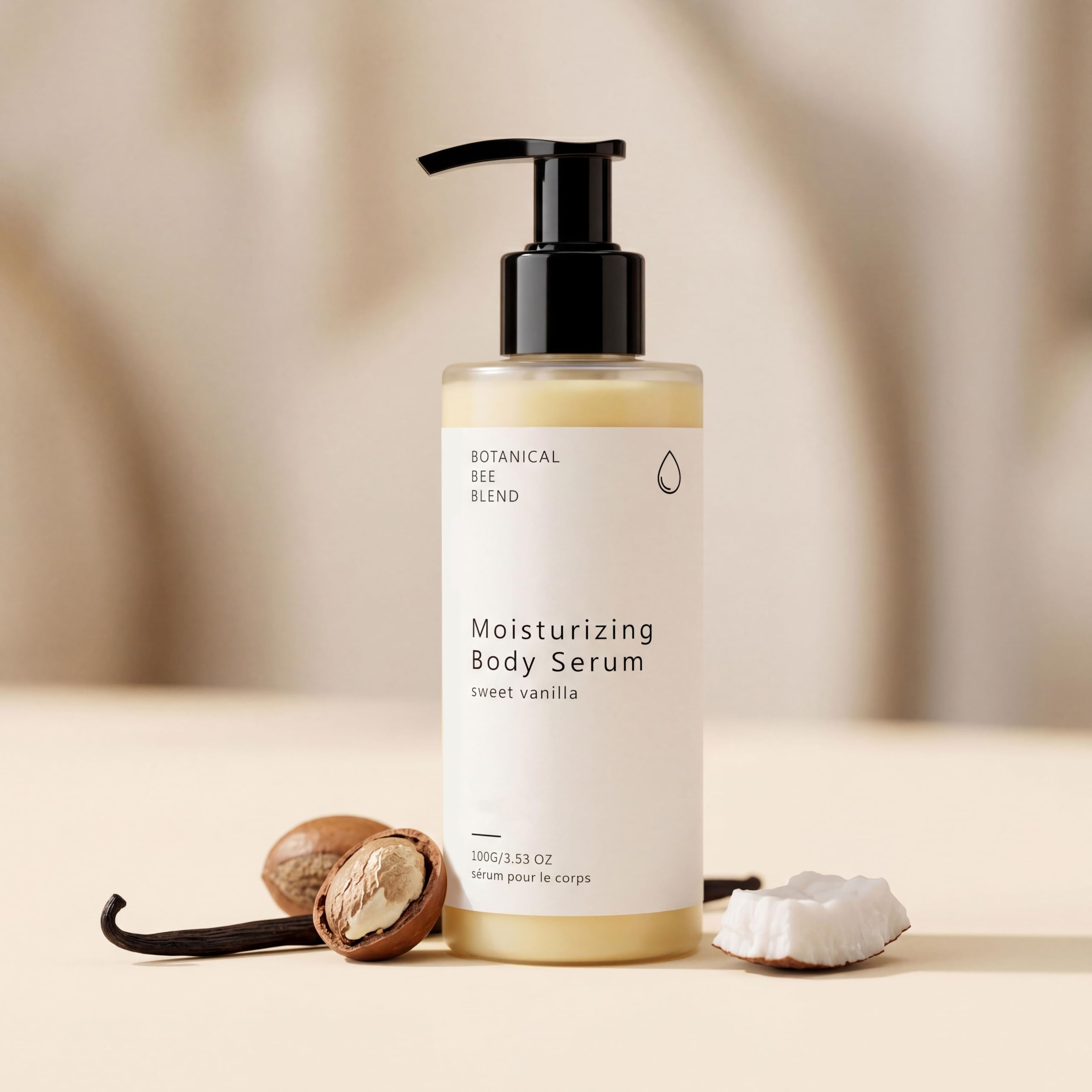 Siero corpo botanico con estratti di api naturali, olio per il corpo rassodante dopo la doccia, idratante e lisciante, formula leggera per una pelle morbida ed elastica (6 pezzi)