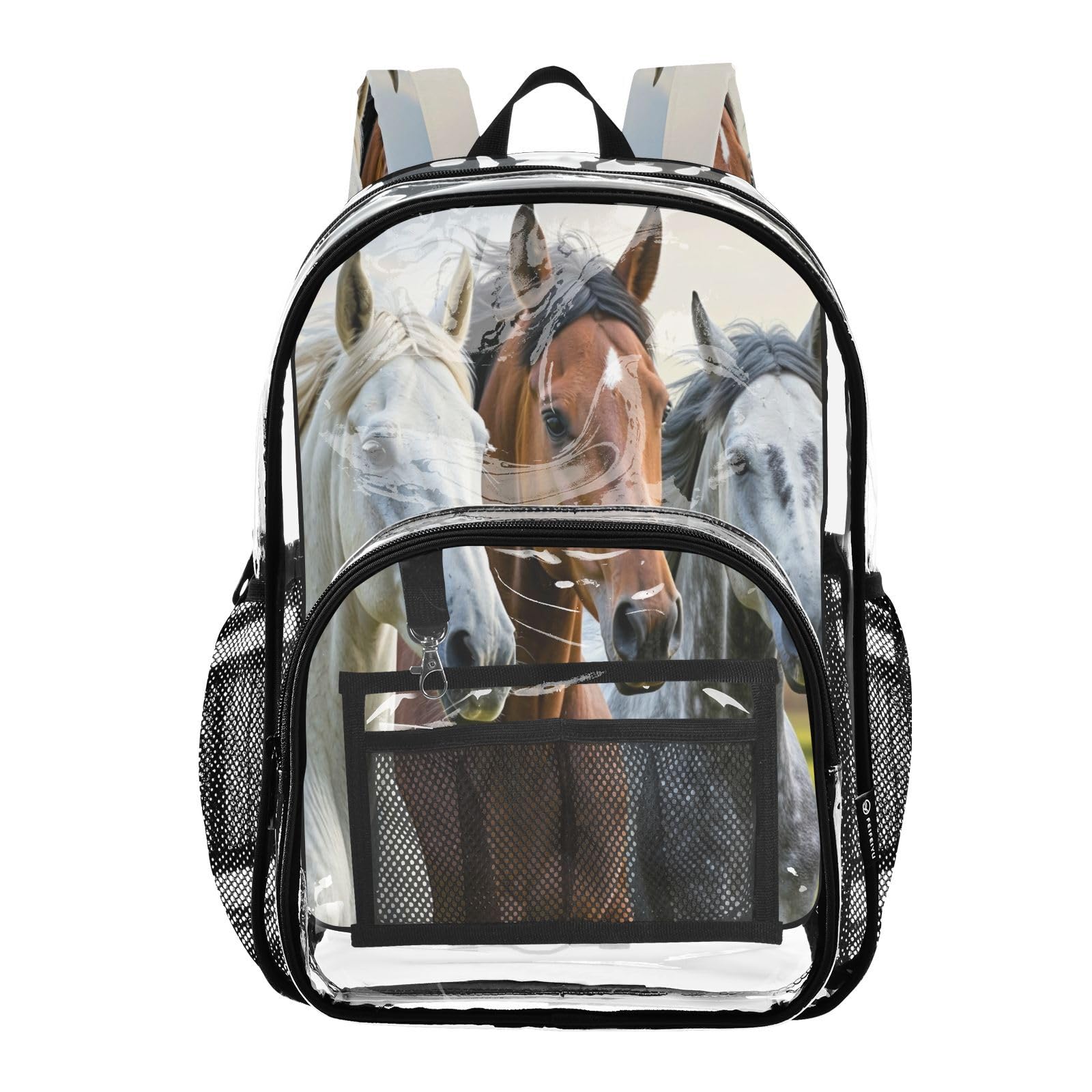 Mochila transparente de caballos aprobada para estadios que soluciona filas en seguridad 8