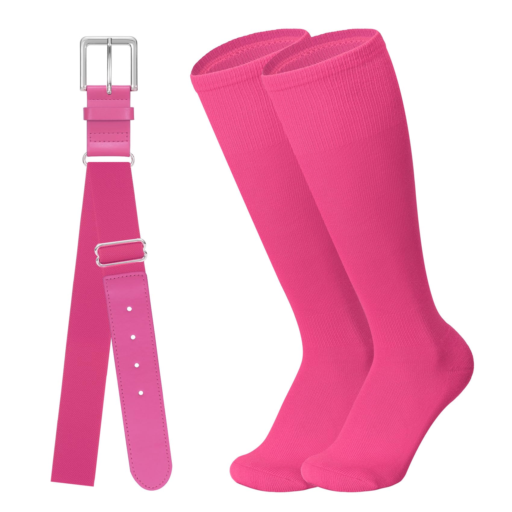 Baseball Belt and Baseball Socks Combo Set for Youth and Adult Available in 20 Colors