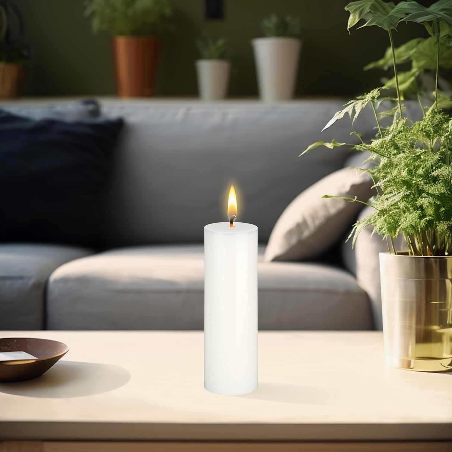 Mega Candles 1 pc Unscented Solid White Pillar Candles, Hand Poured Premium Wax Candle 2 Inch x 6 Inch, Home Décor, Spas, Weddings, Occasions, Party, Centerpieces, Holidays, Vigils, Prayers - Image 3