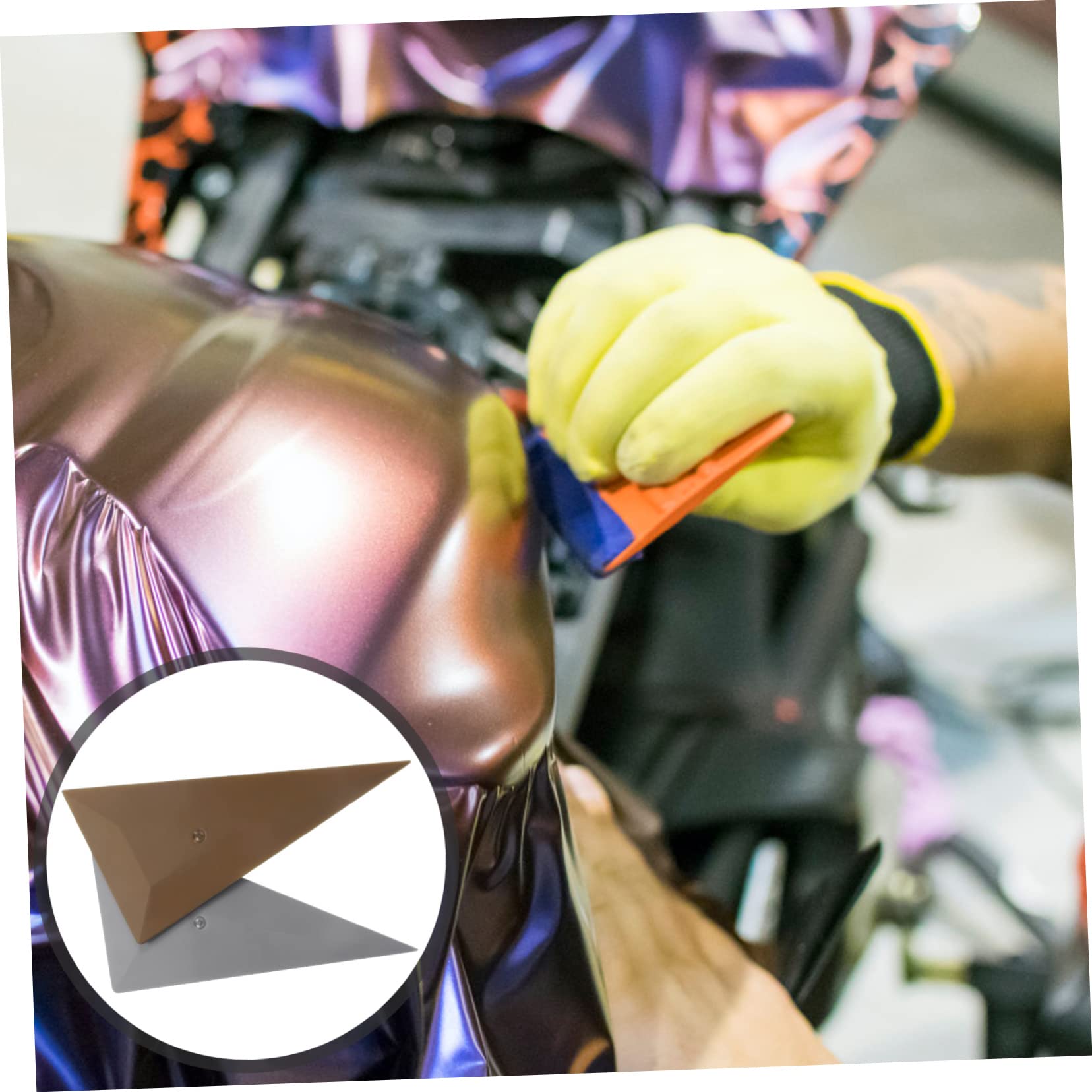 BCOATH 4Pcs Car Window Tint Squeegee Durable Vehicle Wrap Film Scraper Tool for Vinyl Application Comfortable Grip for Car Wrapping Tinting and More