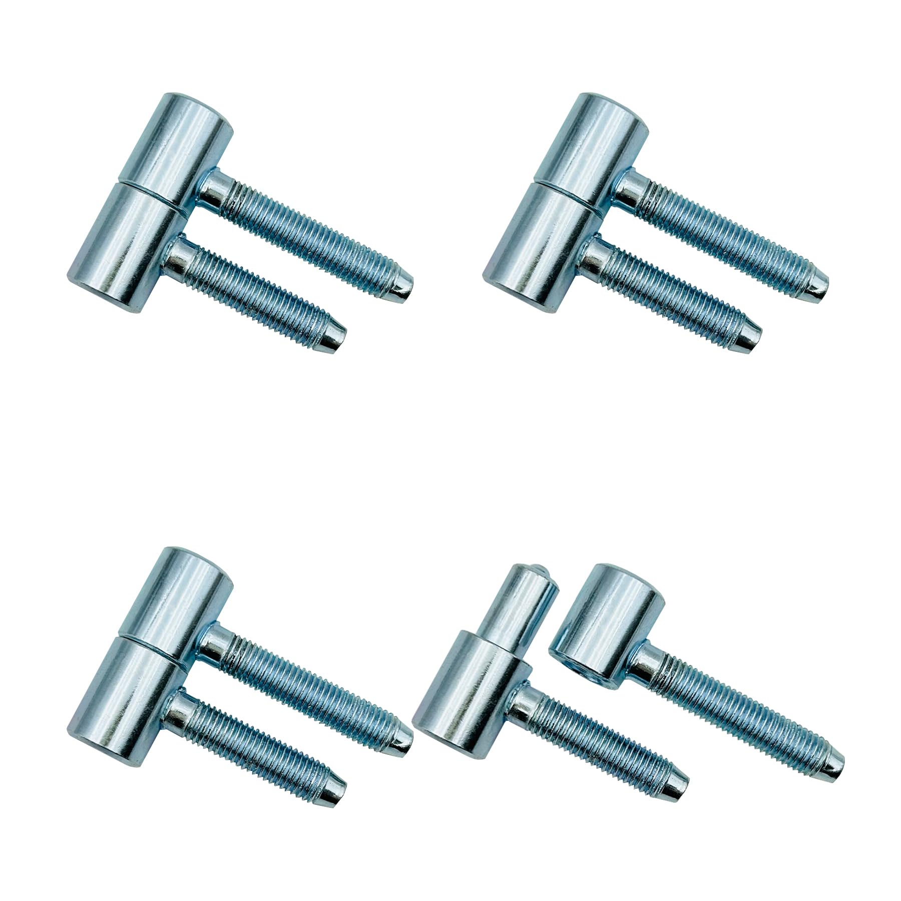 LOOTICH Drill-in Hinges Door Straps Ø 16x42mm Detachable Hinge for Rebated Wooden Frames and Interior Cupboard Door 4 Pieces