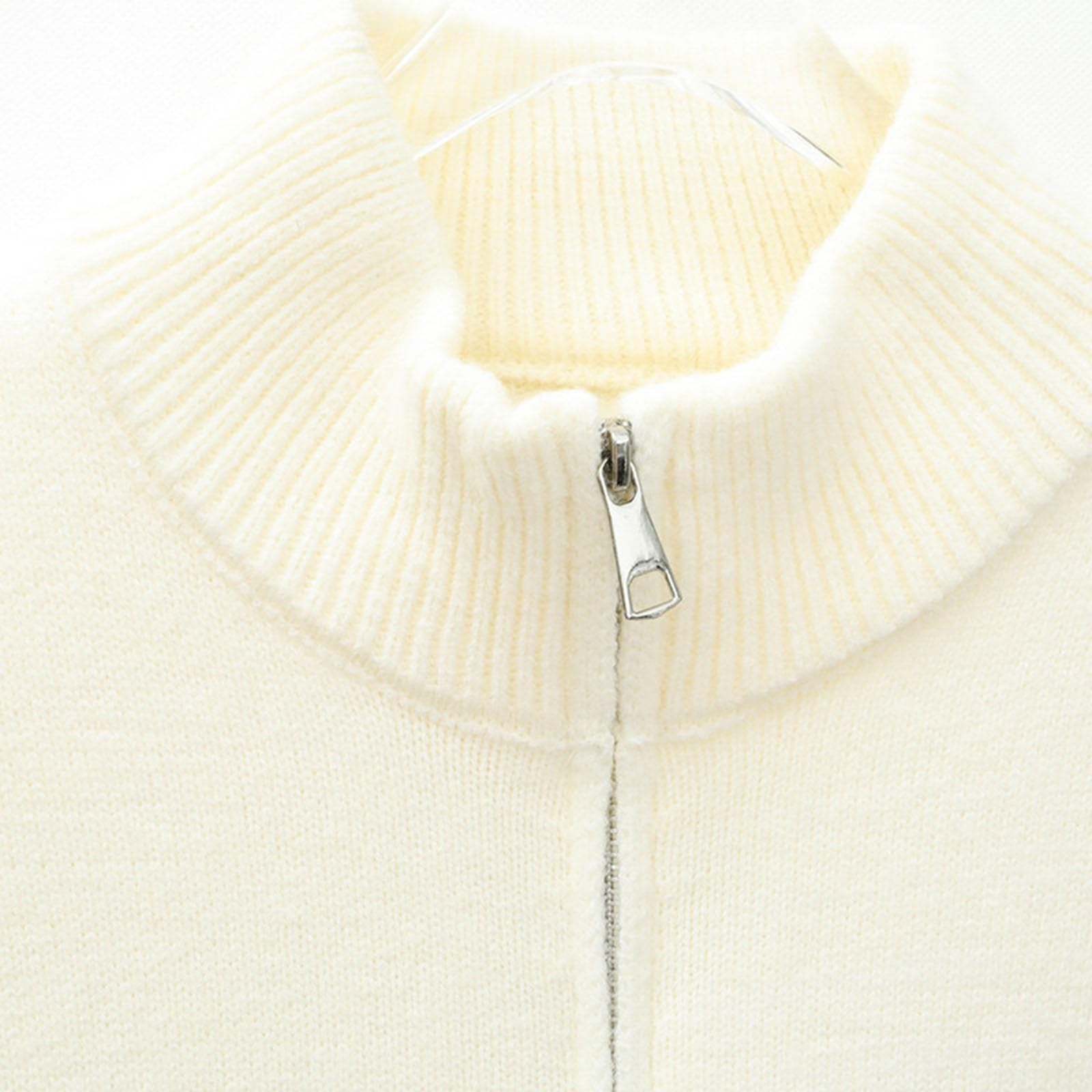 Suéter de Punto de Invierno, Cuello Semi Alto, Estilo Casual, Manga Larga, diseño Grueso y cómodo, Ideal para el frío y para Uso Diario.