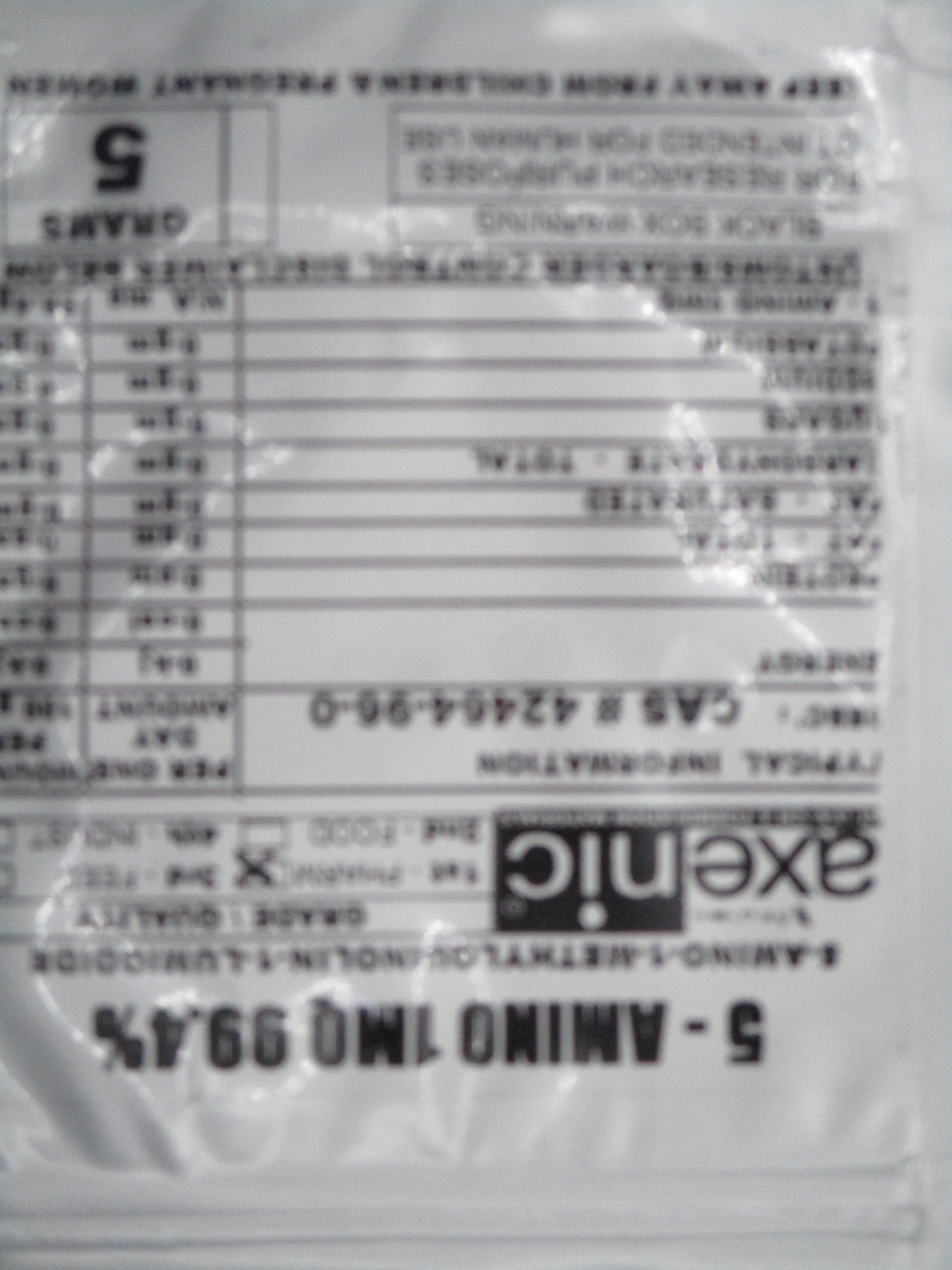 5gm 5-Amino 1MQ,cas 42464-96-0,5-amino-1-methylquinolin-1-lumiodole  Powder99.4%: Amazon.com: Industrial & Scientific