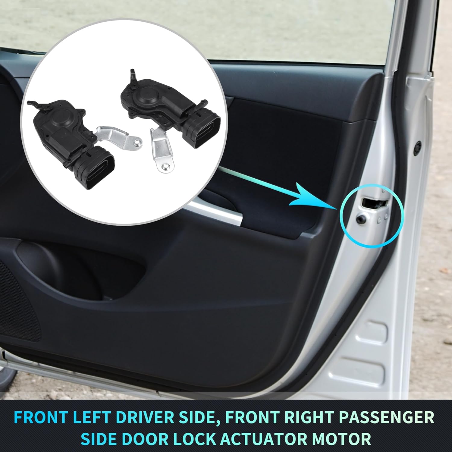 X AUTOHAUX Replacement Front Rear Left Right Side Power Door Lock Actuator Motor for Toyota 4Runner 98-02 Door Latch Actuator Assembly Replace No.6914035060/6912035050 Black 2 Pair