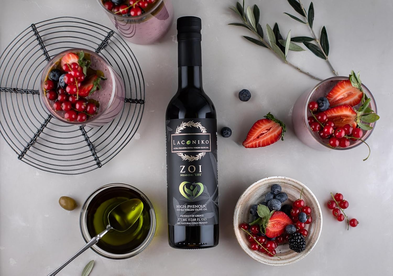 Laconiko ZOI Ultra High Phenolic Extra Virgin Olive Oil | NEW September 2025 Harvest! | 1397 MG/KG Polyphenols | Rich in OLEOCANTHAL 1000 MG/KG | LIMITED QUANTITY | GOLD MEDAL 2026 NYIOOC | 12.68 OZ (375ML)