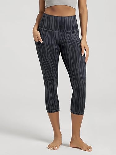 Miniatura 125 de ODODOS - Leggings tipo capri de mujer, no se traslucen y modelan el abdomen, con cintura alta y bolsillos; para hacer yoga, atletismo, ejercicio