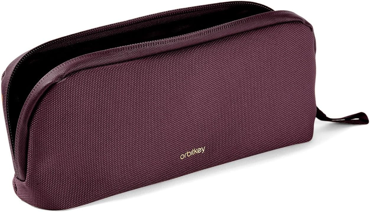 Orbitkey Pencil Case – Eco-Friendly Organizer with Divider System, Water-Resistant Zipper Pouch for Stationery & Cable Organization- Olive Green