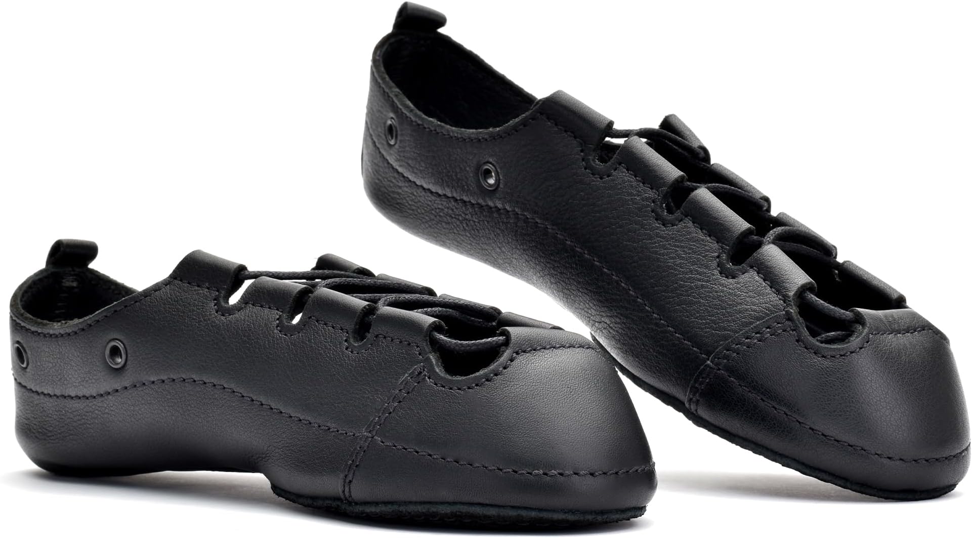 Irish Dance Pumps Soft Shoes - Leather Upper, Split Sole, Shock Absorbing Insole - UK Sizes