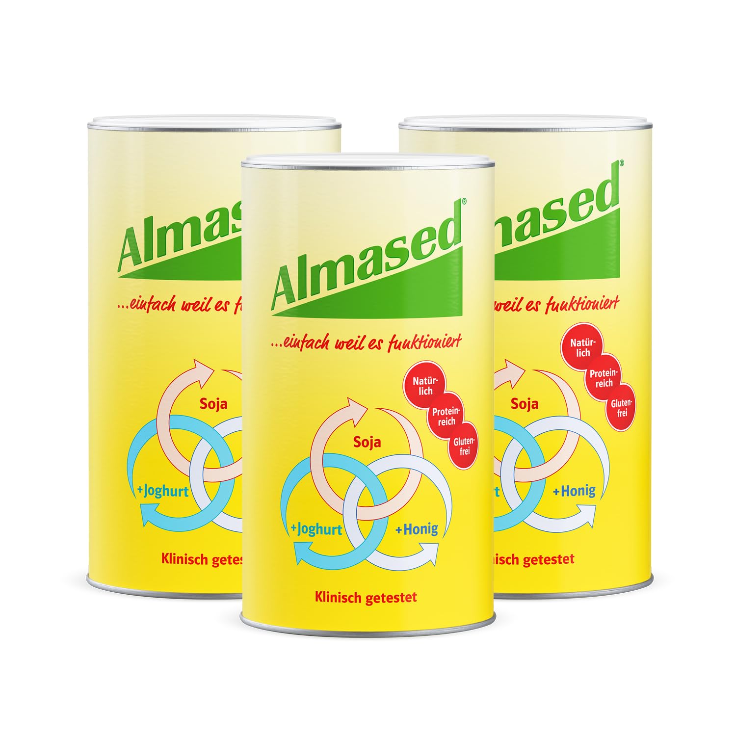 Almased Original Pulver für den Stoffwechsel – 3x 500g – Mahlzeitersatz für die Gewichtsreduktion – frei von künstlichen Zusätzen – vegetarisch und glutenfrei – 30 Portionen