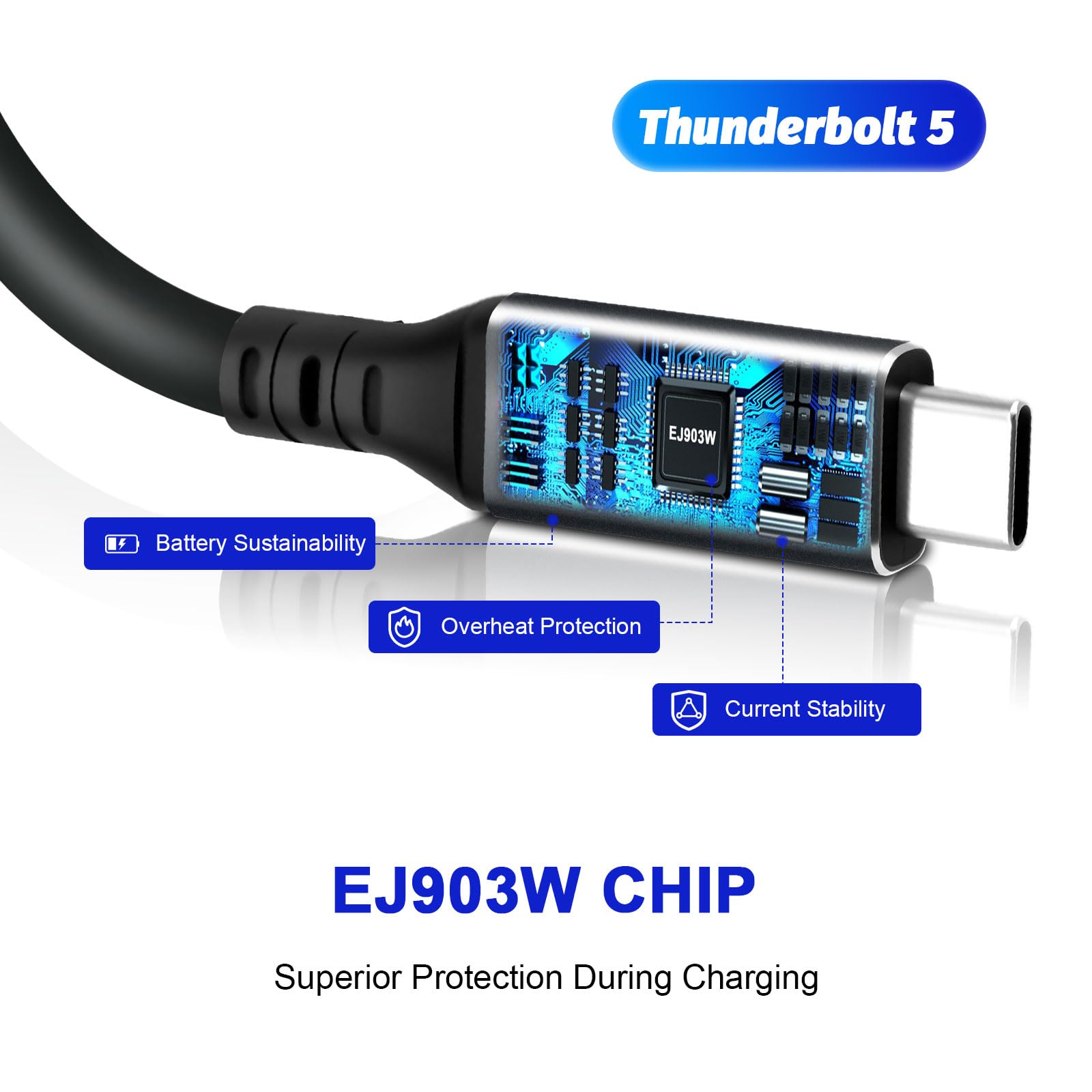 Kabel USB C Thunderbolt 5 Apple 80-120 Gb/s 8K 60 Hz 240 W 1,5 m