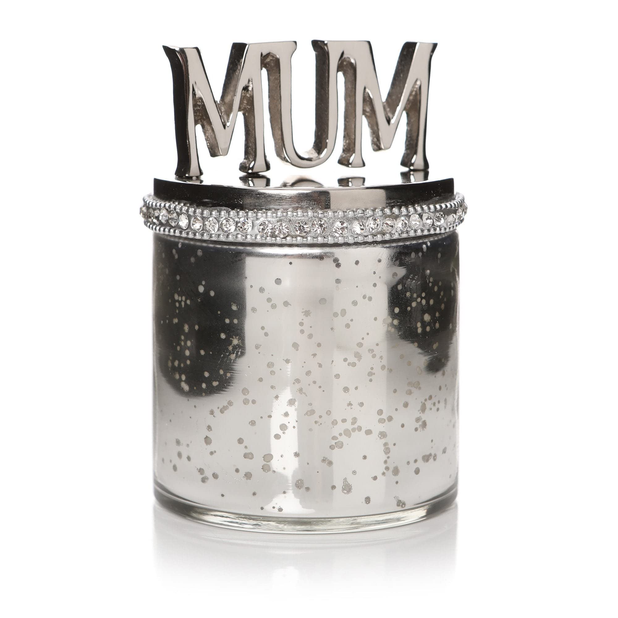 Bougie en Pot Argent haut de gamme Junction 18 ABC Deco, modèle Mum