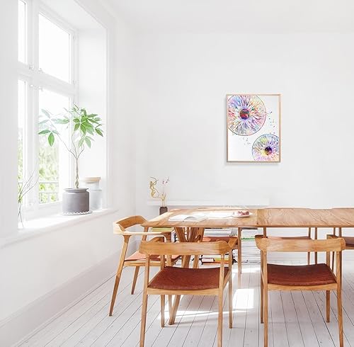 Miniatura 6 de Dignovel Studios 8 x 10 sin marco iris ojo humano vasos sanguíneos oftalmología clínica acuarela arte impresión póster inauguración de la casa pared