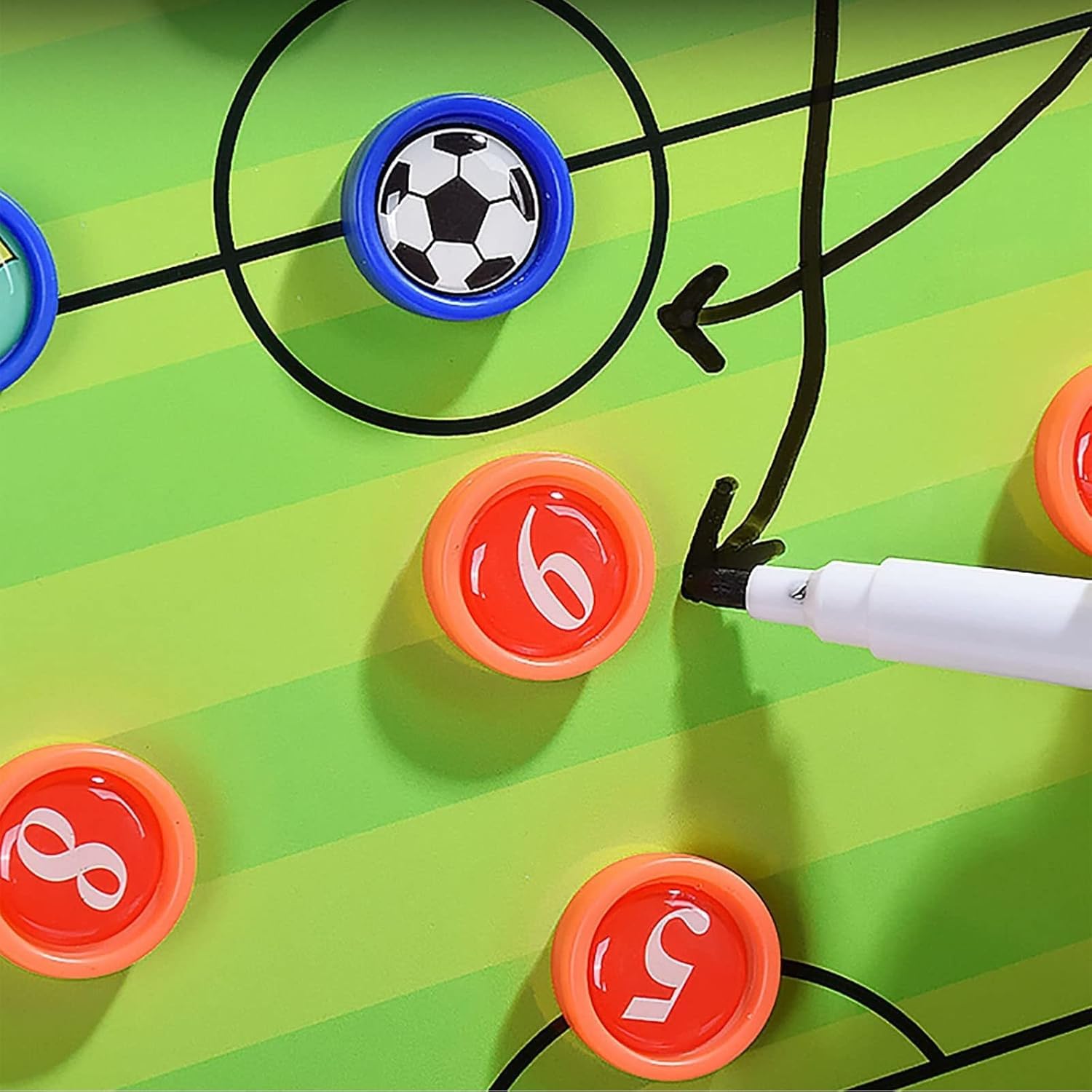 Lavagna da Calcio, Grande Lavagna Magnetica da Calcio per Allenatori, Appunti da Calcio per Allenatori con Supporto, Grande Lavagna Tattica con Telaio in Alluminio Ideale per Esercizi, Stra