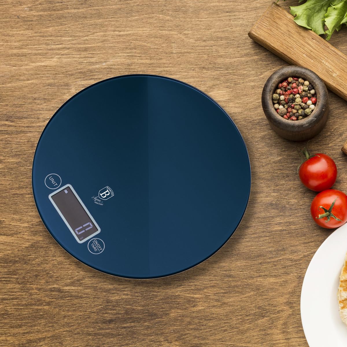 Berlingerhaus Gewicht Küche Digital Runde 5 kg Aquamarin Metallic Line BH-9427