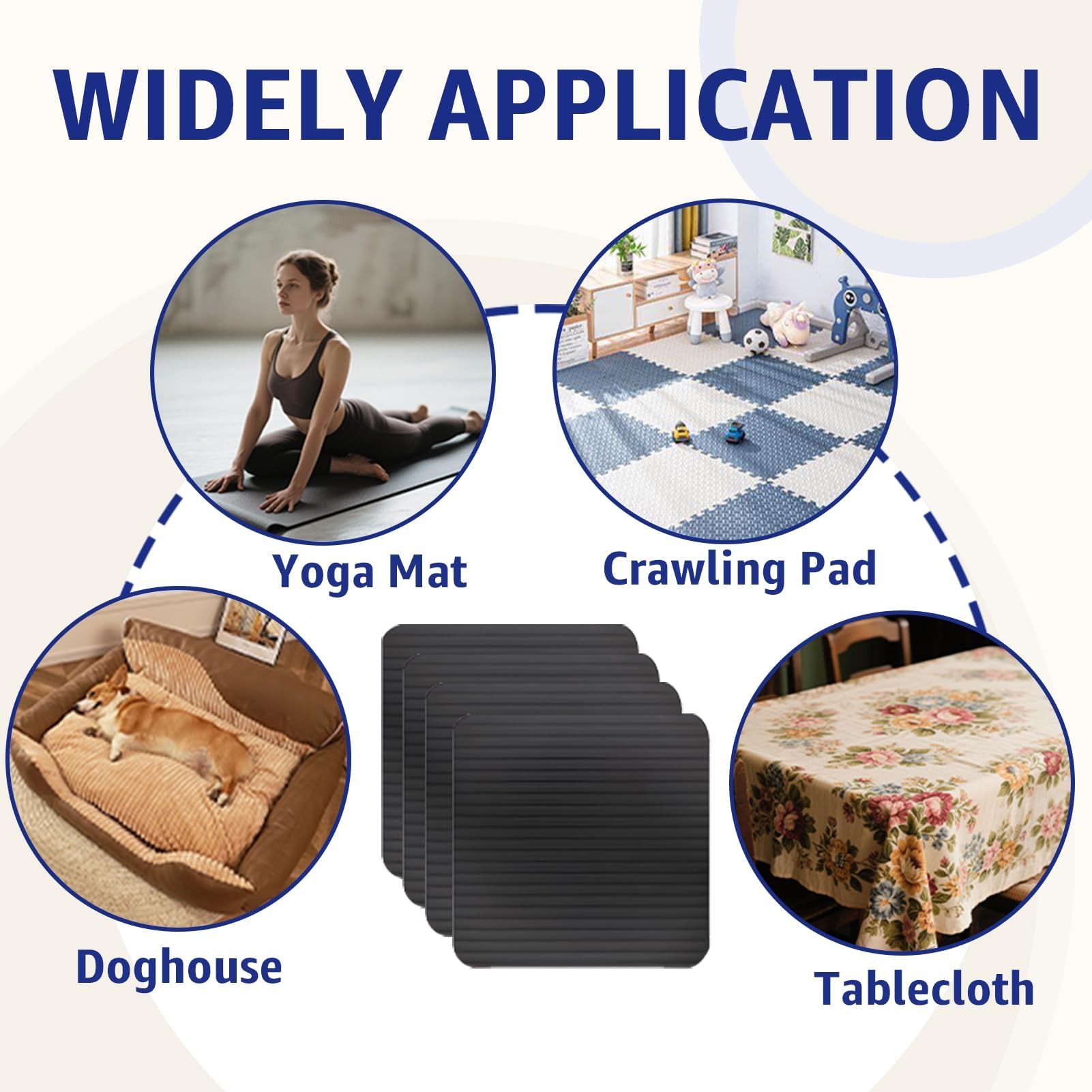 8 Pièces Antidérapant Tapis, 10X10cm Rug Grippers, Anti