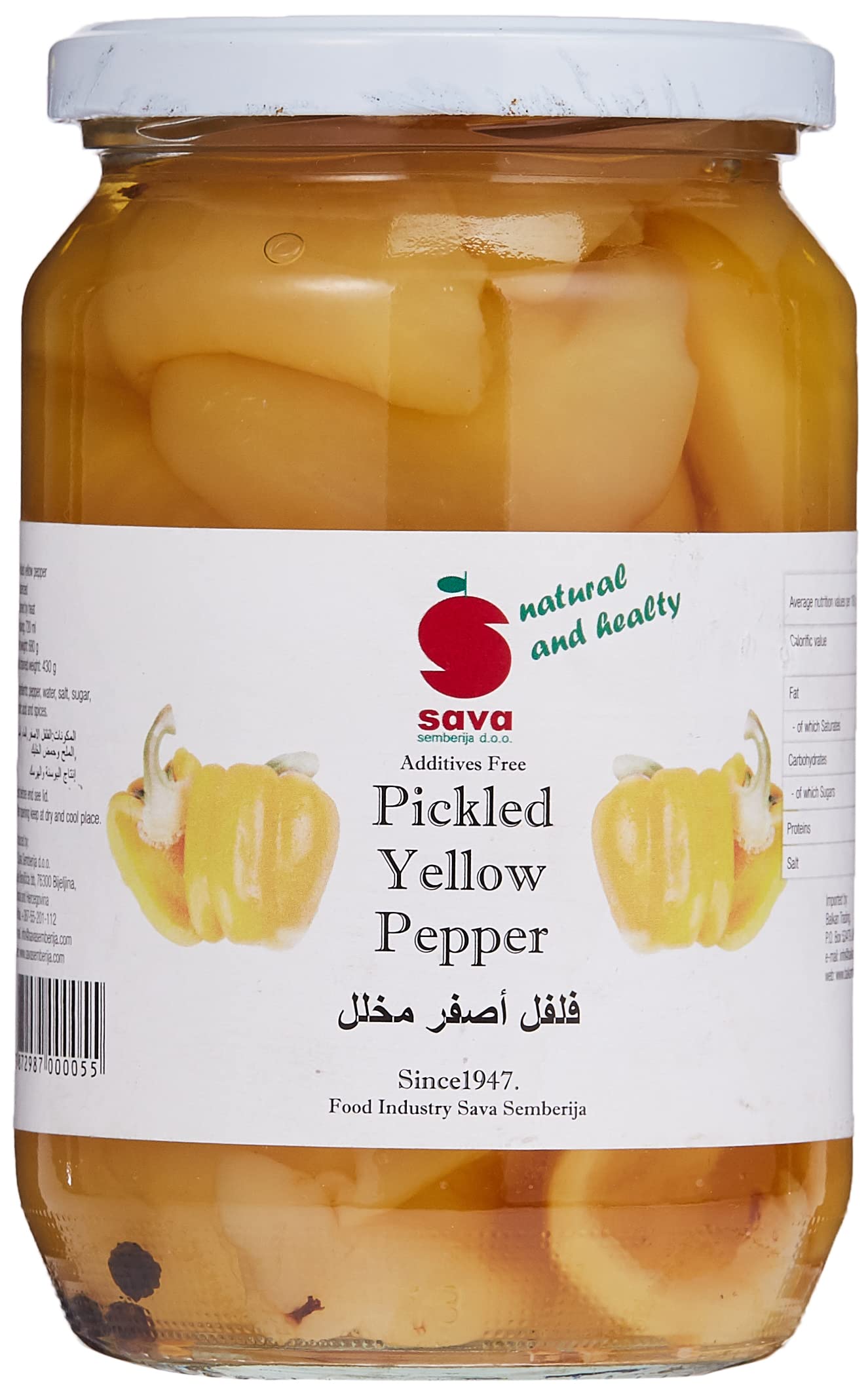 SavaPickled Yellow Peppers 720 ml