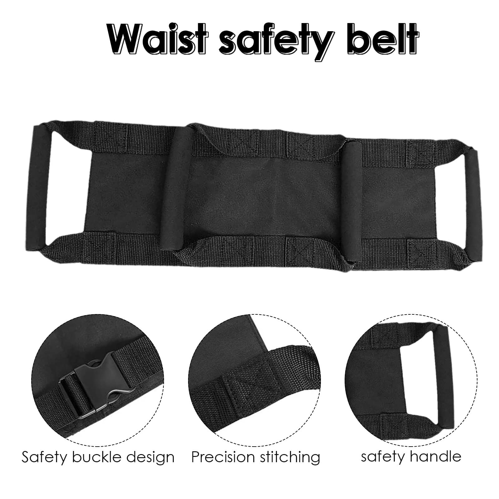 NCONCO Harnais de sécurité pour moto - Sangle de siège de moto - Ceinture de sécurité avec quatre poignées - Réglable pour les enfants